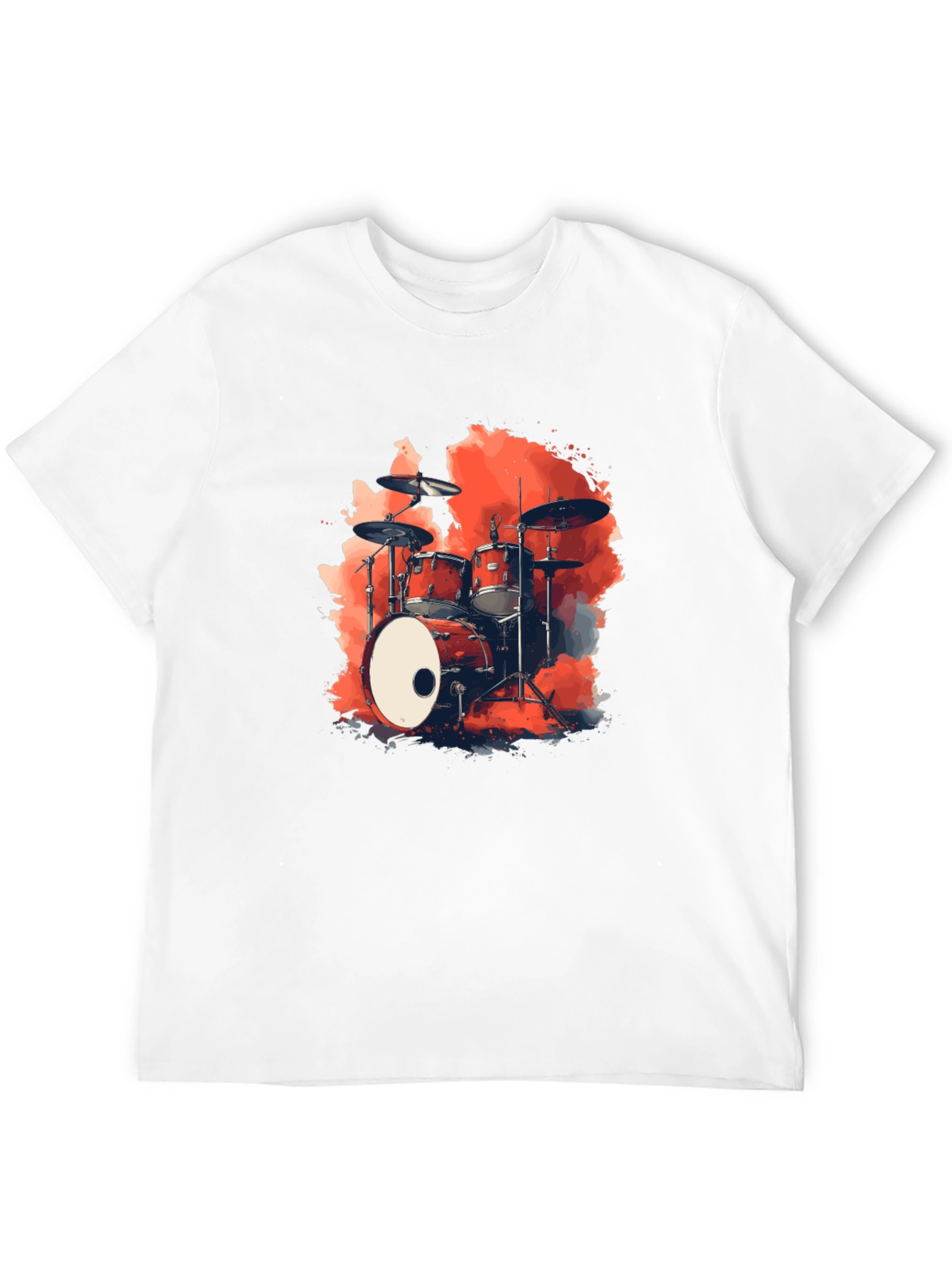 Drum Kit Graphic Black T-Shirt