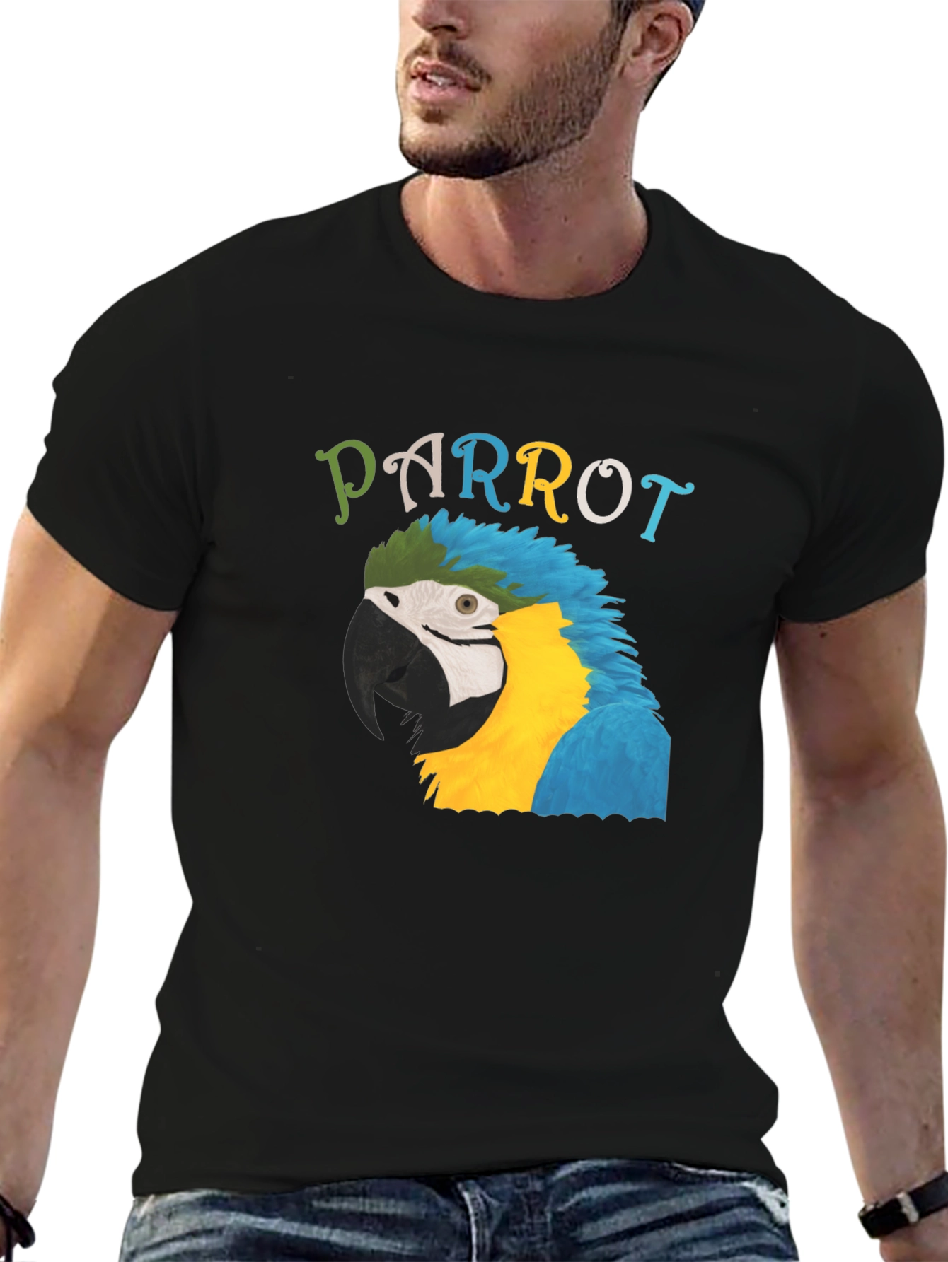 Parrot Graphic Print Tee