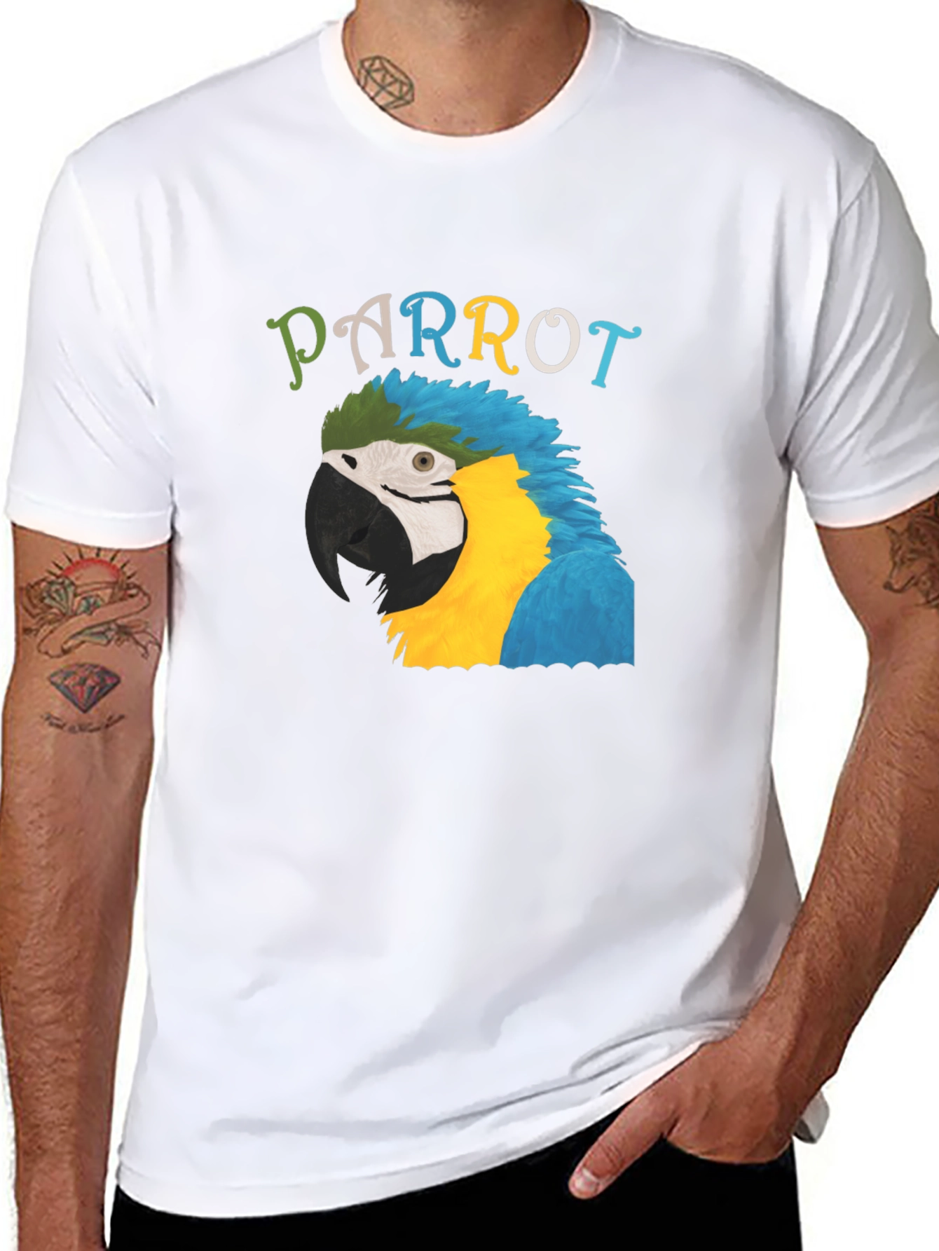 Parrot Graphic Print Tee