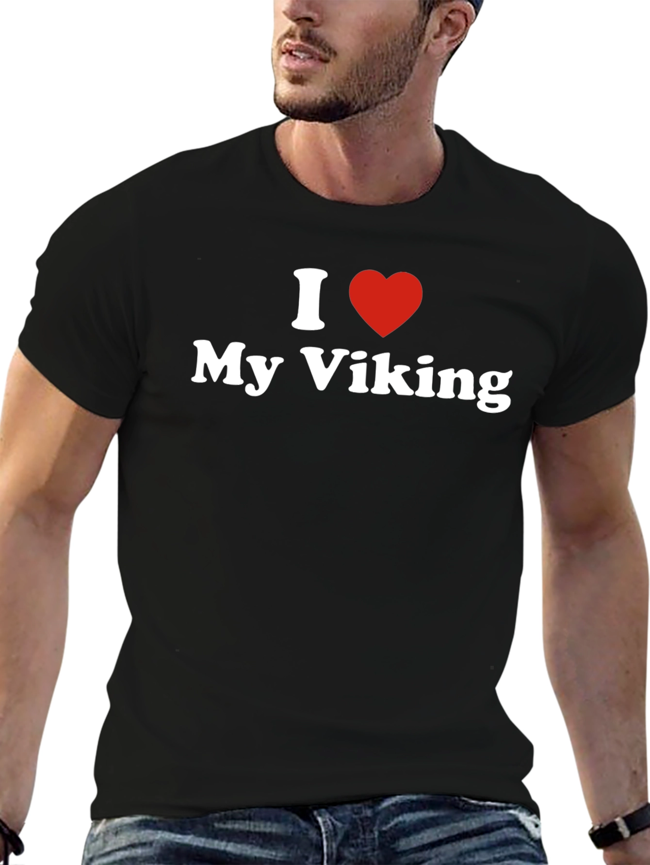 I Love My Viking T-Shirt - Black Graphic Tee