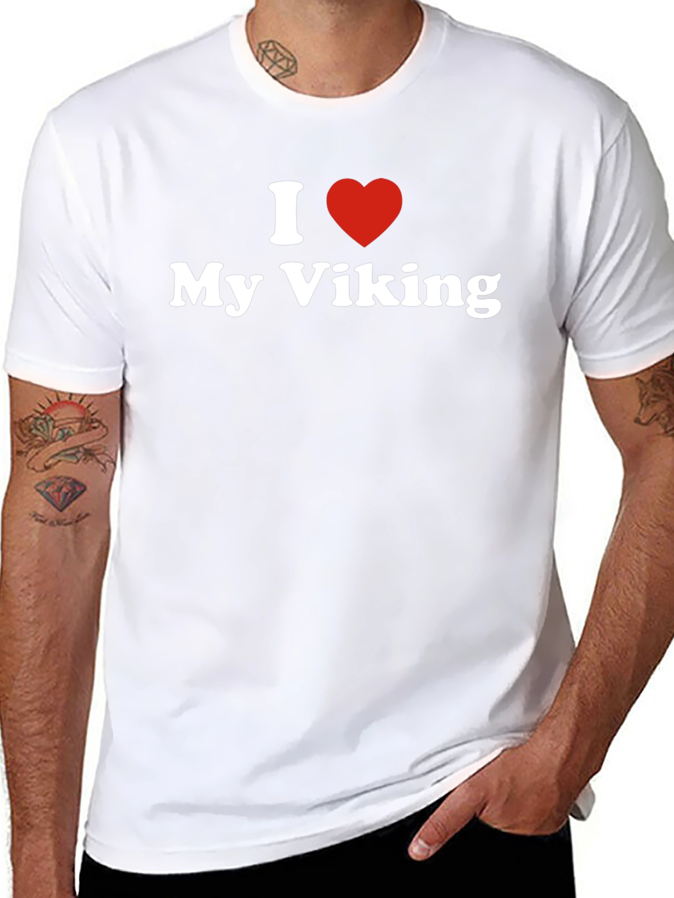 I Love My Viking T-Shirt - Black Graphic Tee