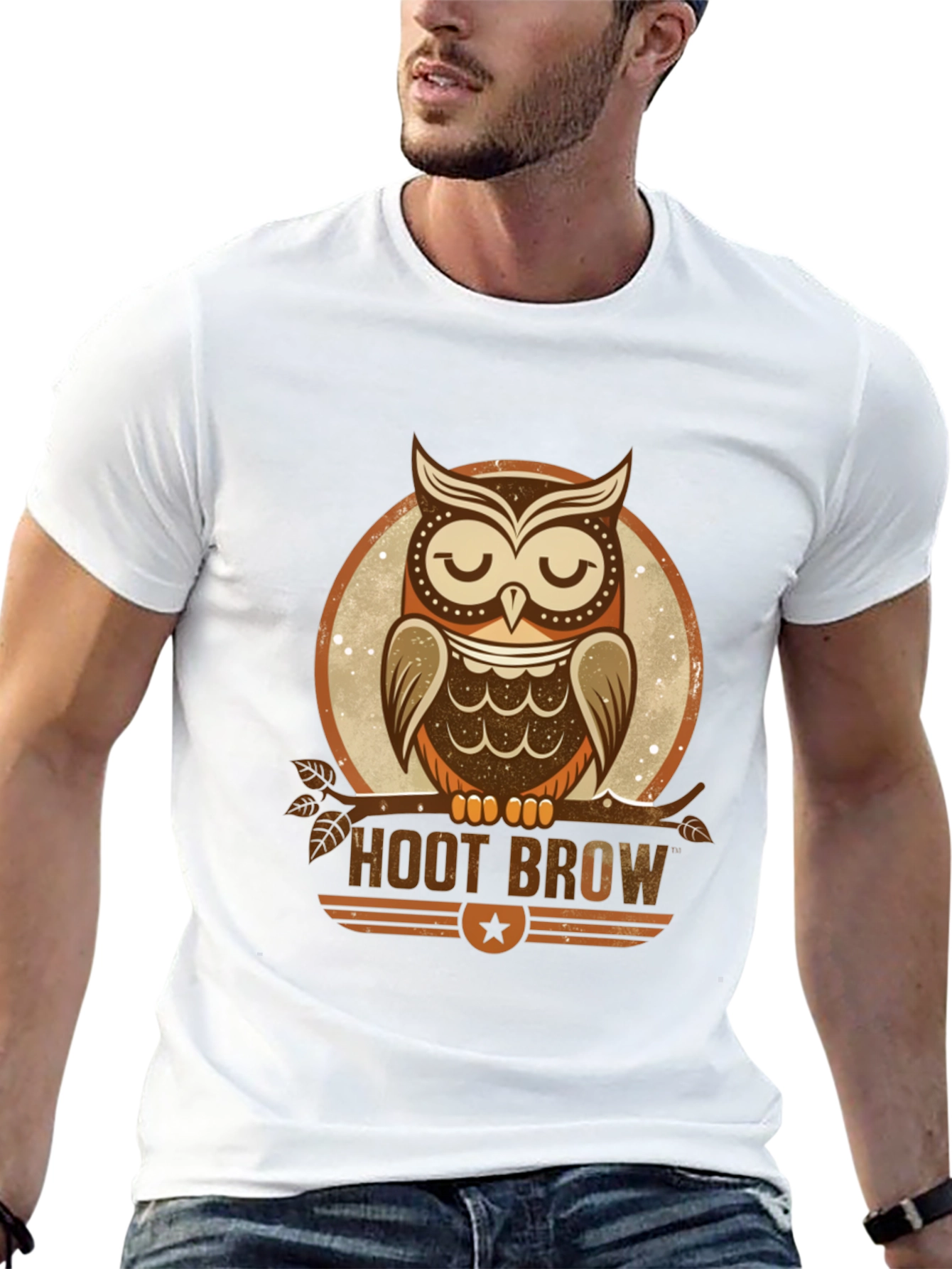 Hoot Brow Owl Graphic T-Shirt