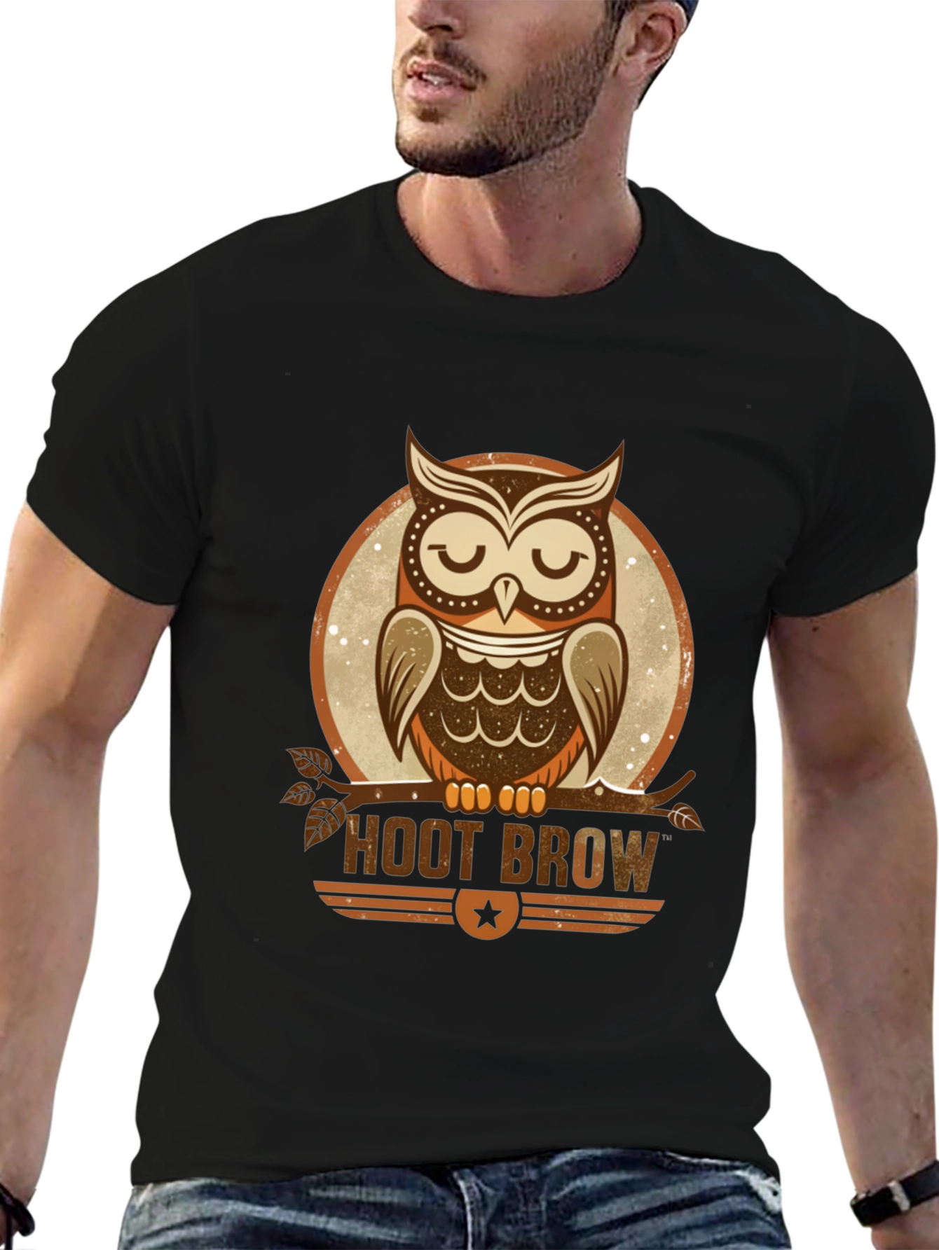 Hoot Brow Owl Graphic T-Shirt