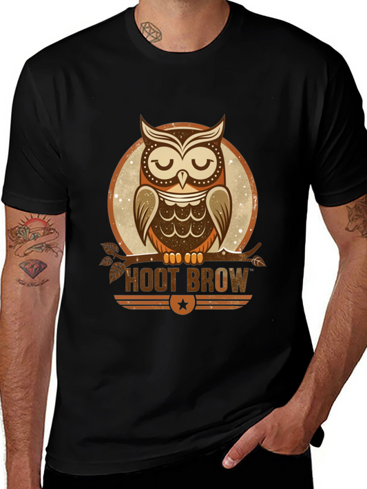 Hoot Brow Owl Graphic T-Shirt
