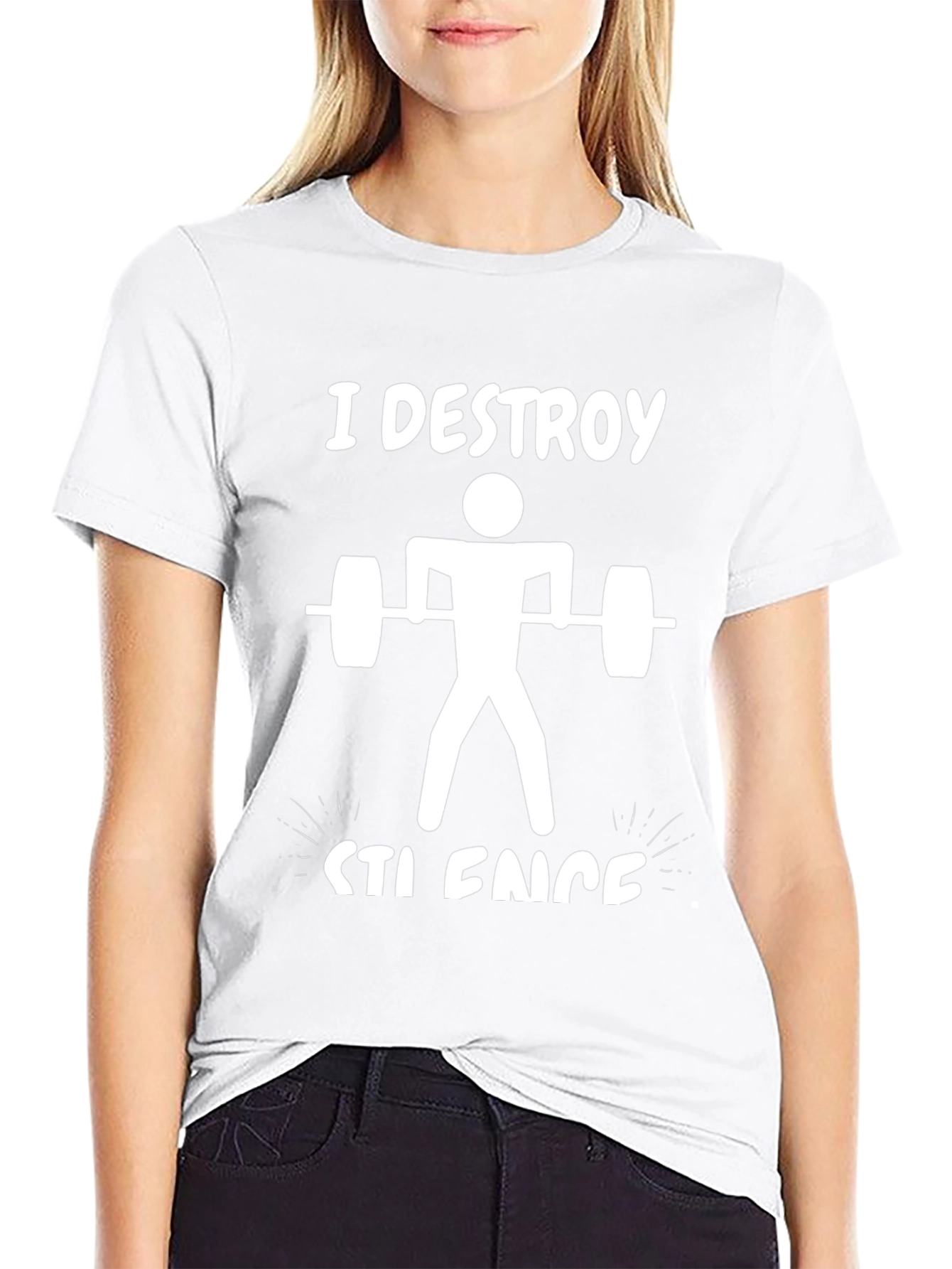 I DESTROY SILENCE Funny Gym T-Shirt