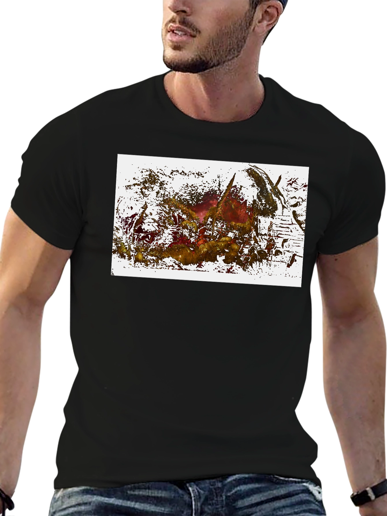 Abstract Art Graphic Black T-Shirt