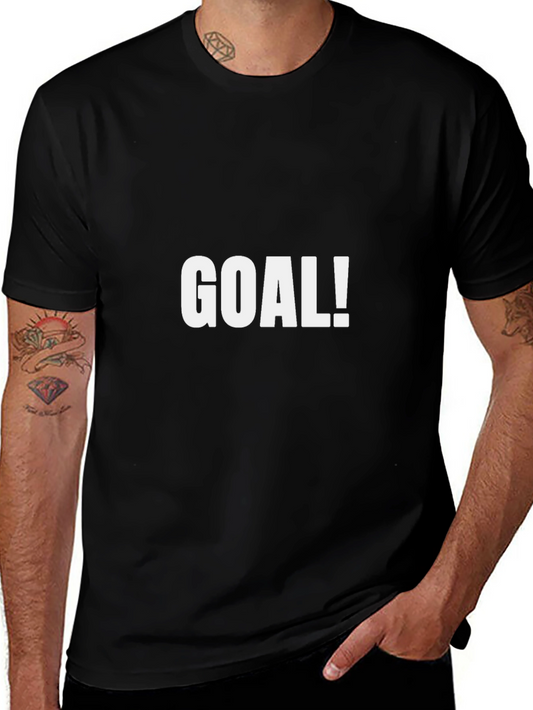 Goal! Black T-Shirt - Motivational Sports Tee