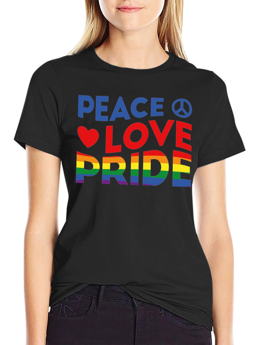 Peace Love Pride T-Shirt - LGBTQ+ Rainbow