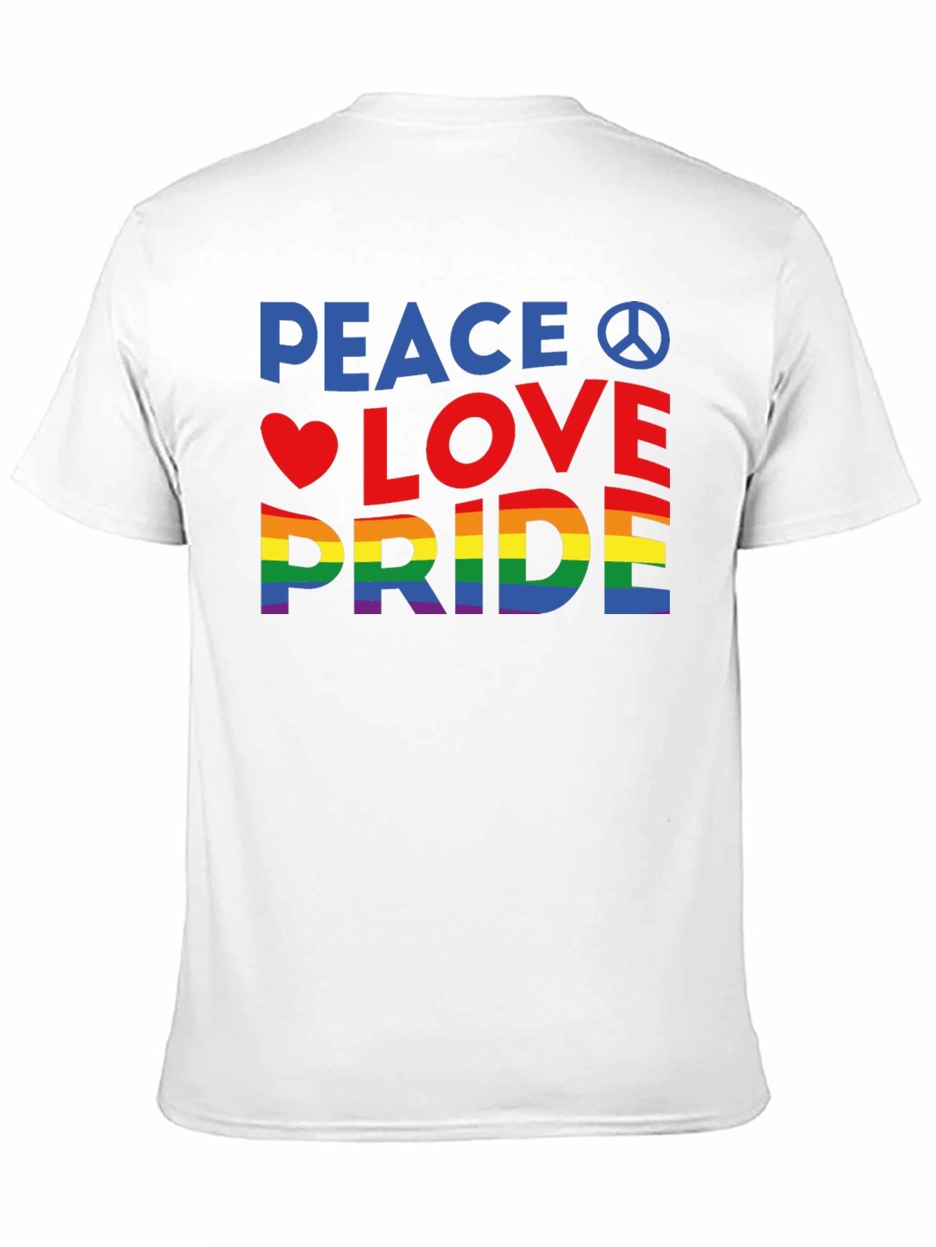 Peace Love Pride T-Shirt - LGBTQ+ Rainbow