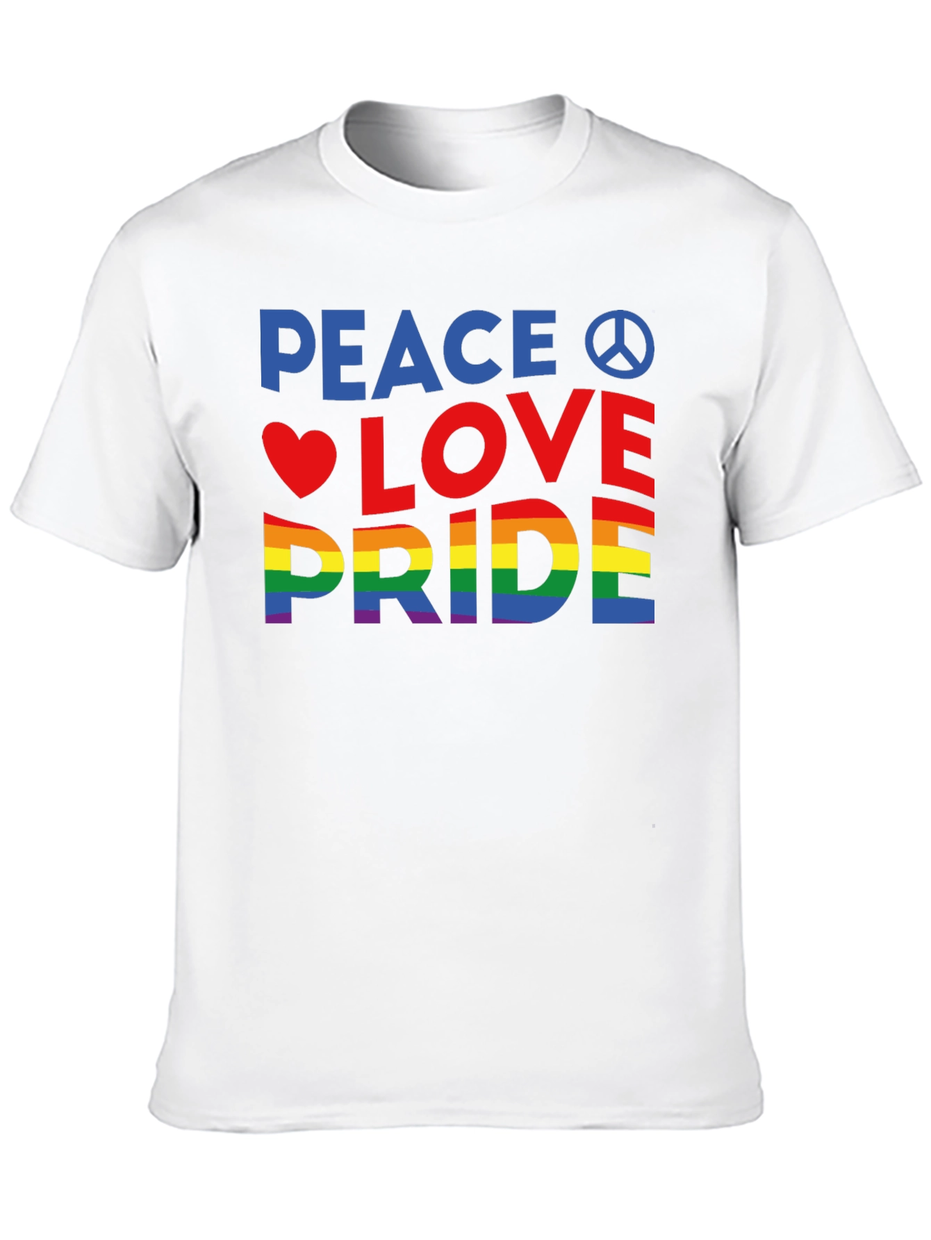 Peace Love Pride T-Shirt - LGBTQ+ Rainbow
