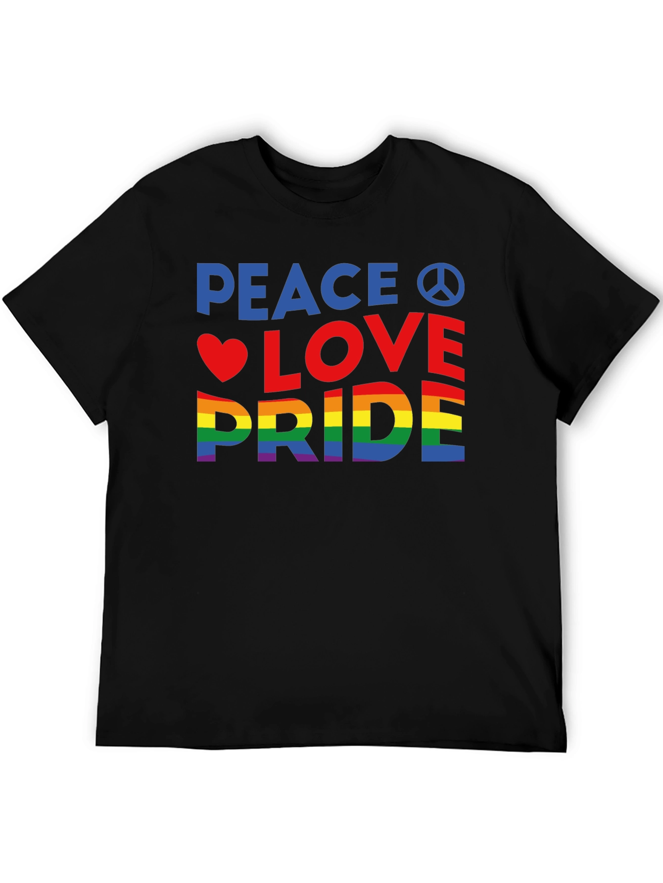 Peace Love Pride T-Shirt - LGBTQ+ Rainbow
