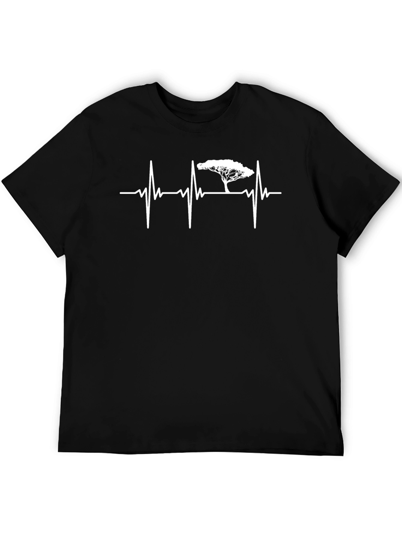 Heartbeat Tree Graphic Tee - Mens Black T-Shirt