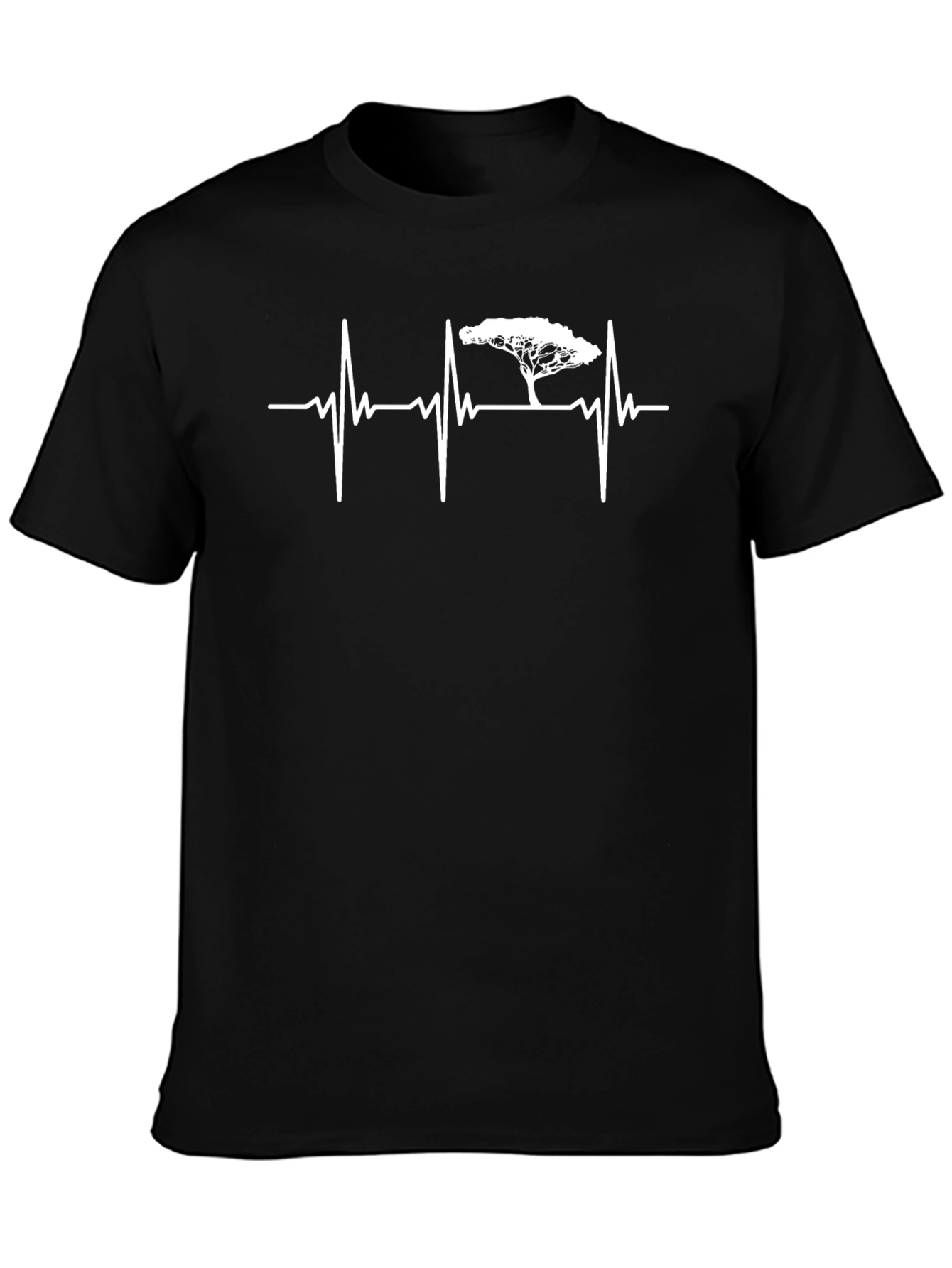 Heartbeat Tree Graphic Tee - Mens Black T-Shirt