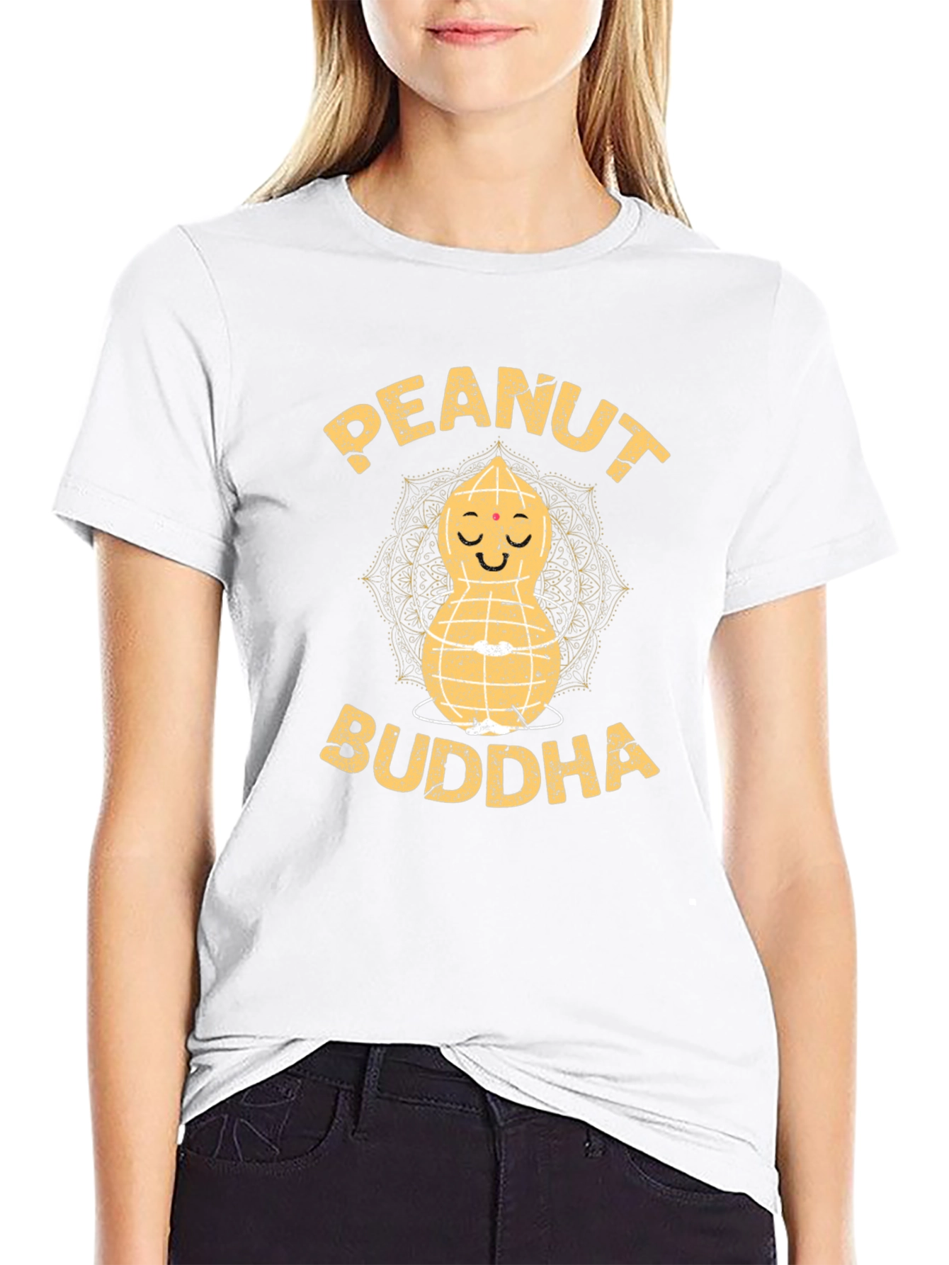 Peanut Buddha Graphic Tee - Zen Humor
