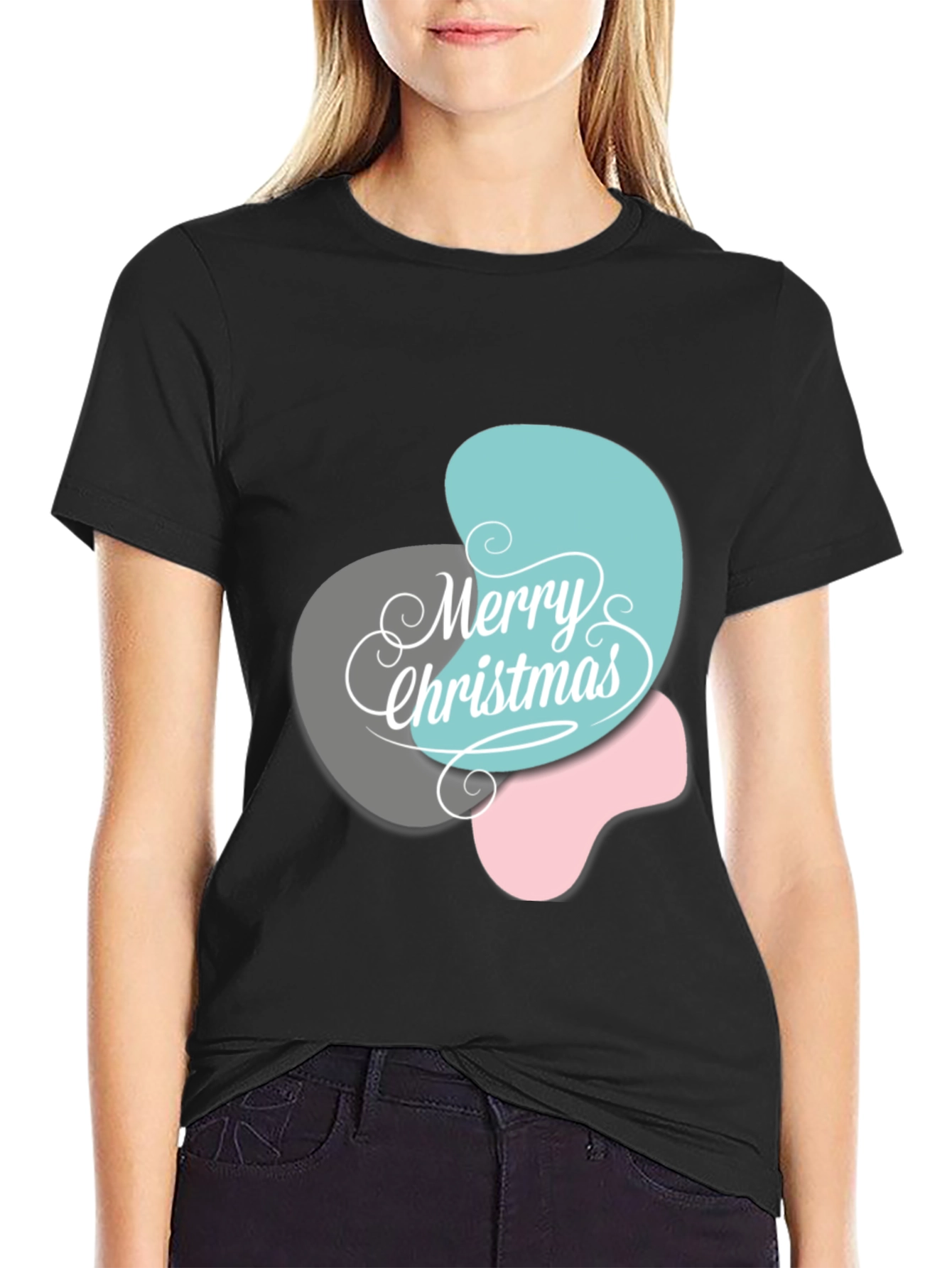 Merry Christmas Abstract Graphic Tee