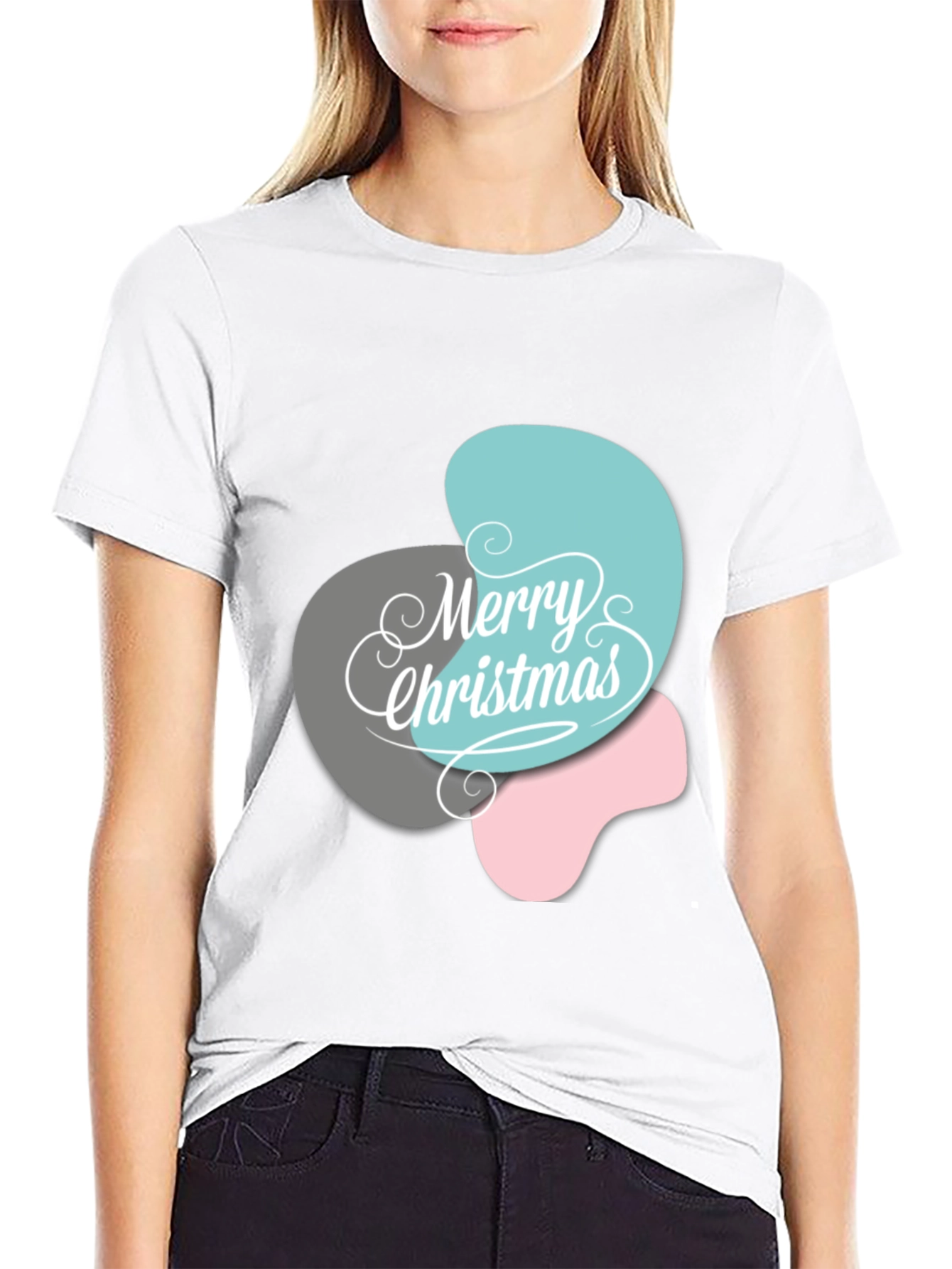 Merry Christmas Abstract Graphic Tee