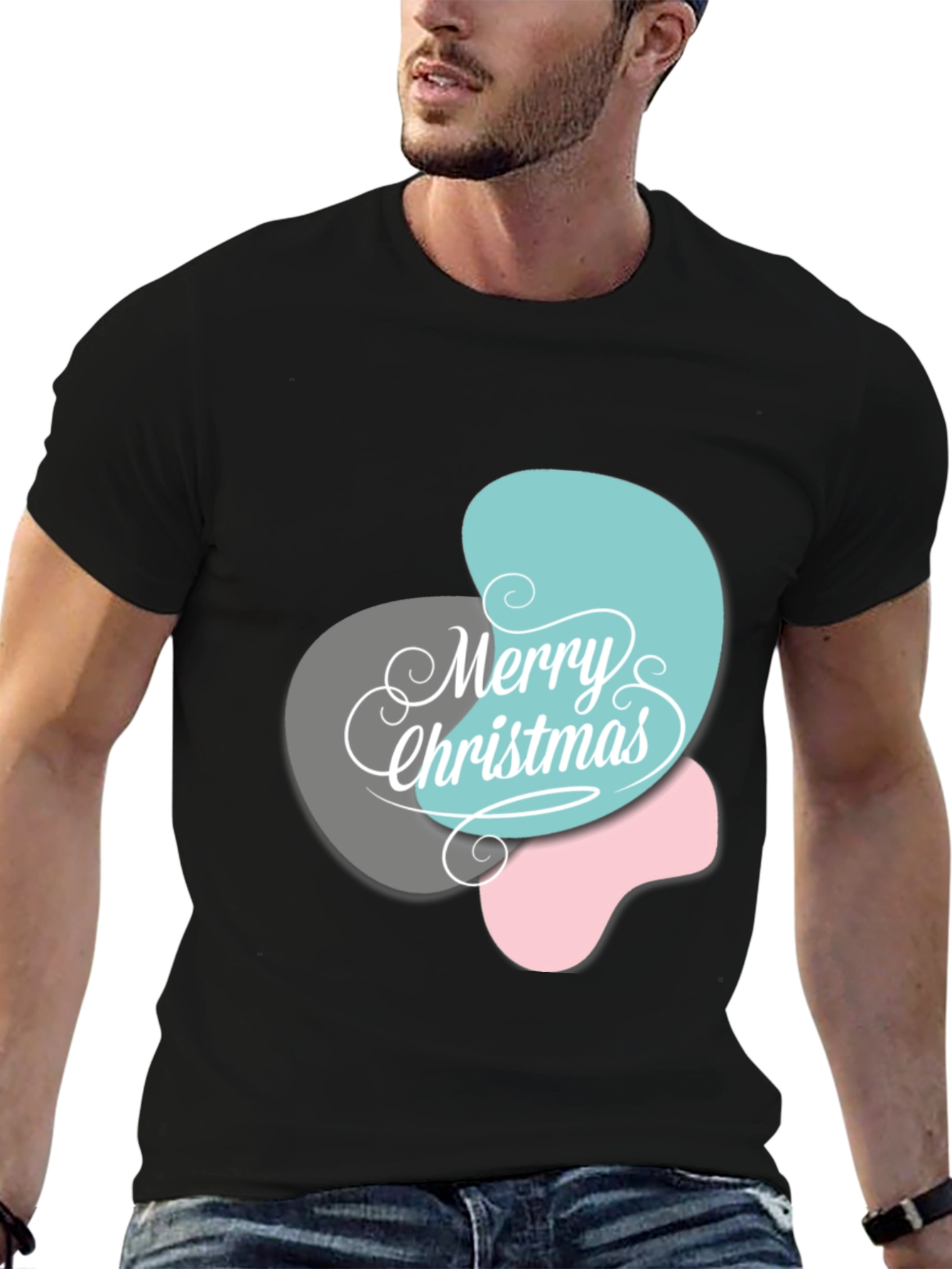 Merry Christmas Abstract Graphic Tee