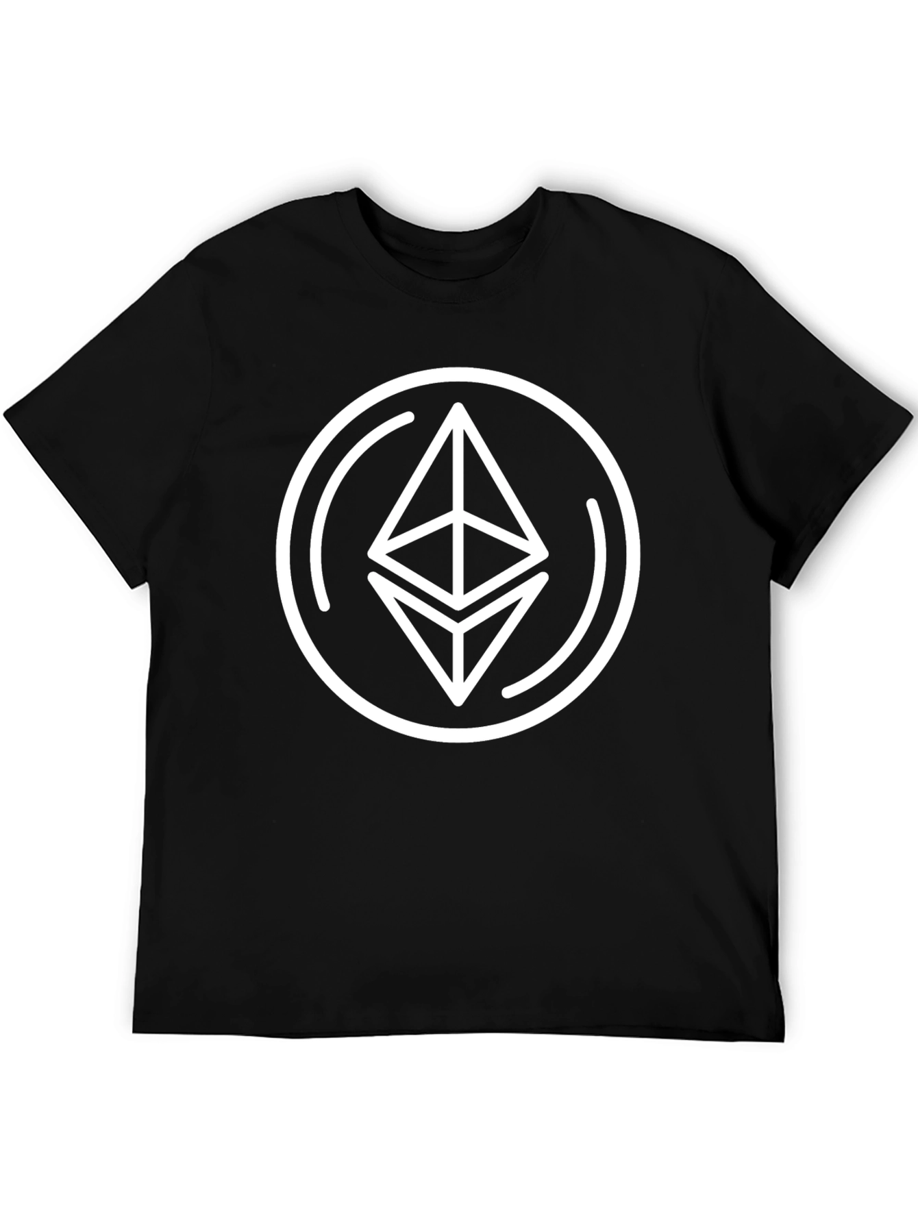 Ethereum Crypto Logo T-Shirt - Black Crew Neck
