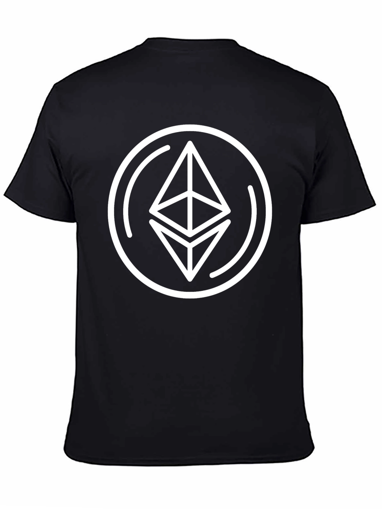 Ethereum Crypto Logo T-Shirt - Black Crew Neck