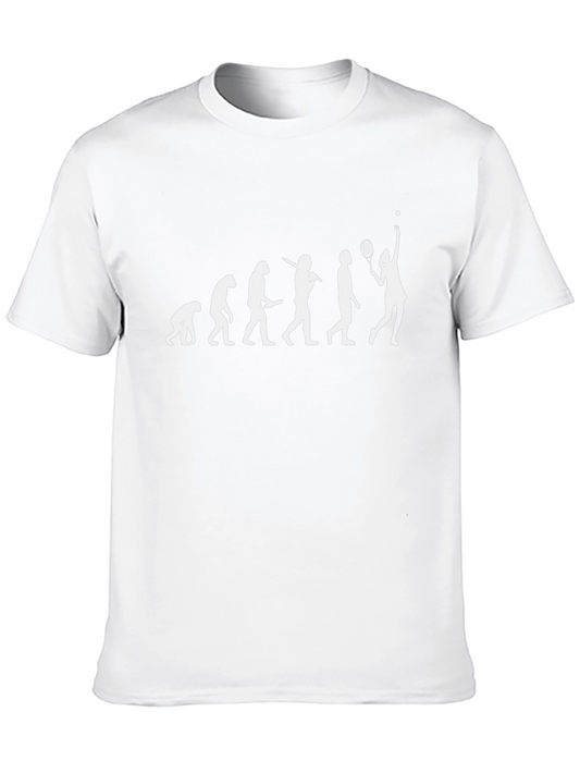 Evolution of Tennis Player Graphic T-Shirt