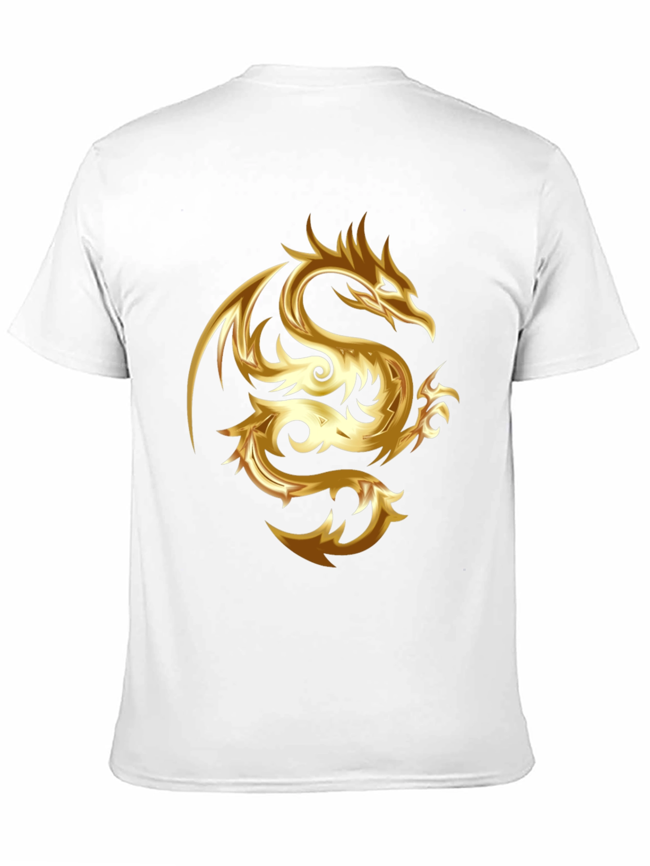 Gold Dragon Graphic Tee - Stylish Mens Black T-Shirt