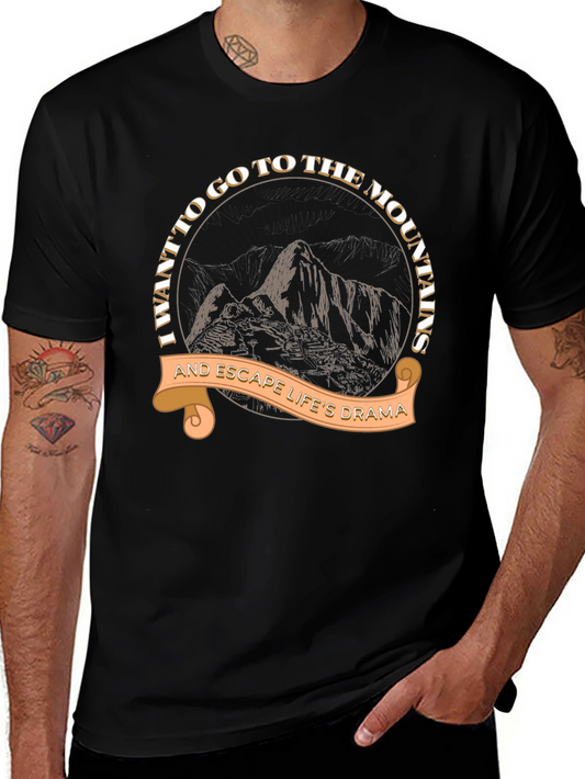 Mountain Escape Black T-Shirt