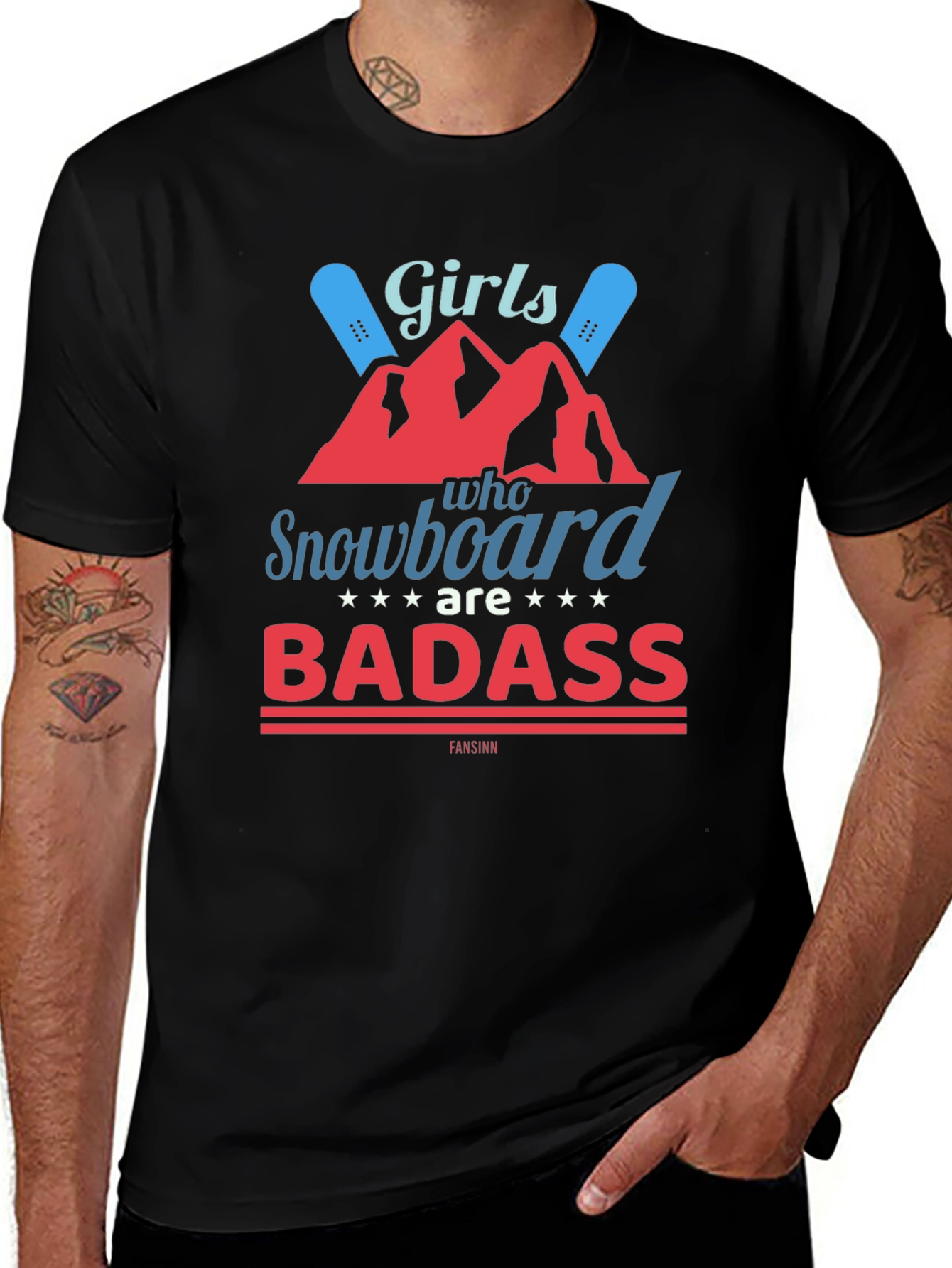 Girls Snowboard Badass T-Shirt