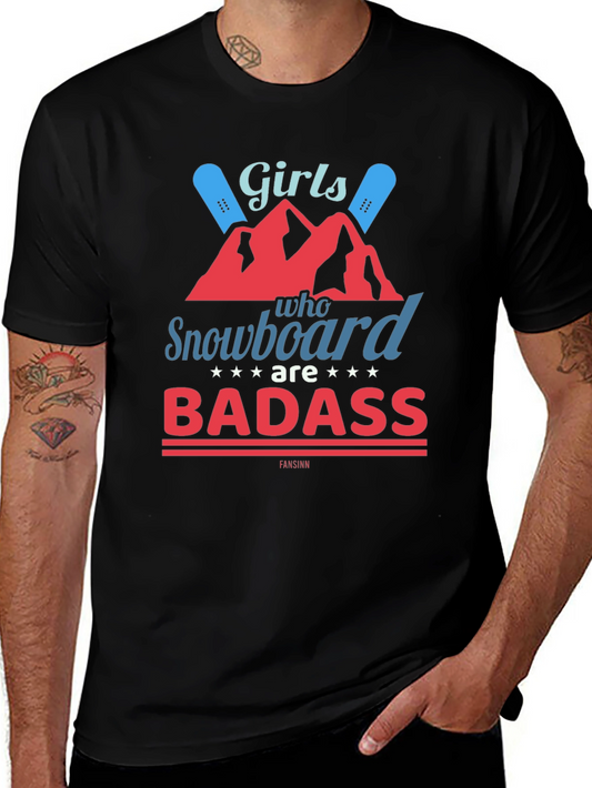 Girls Snowboard Badass T-Shirt