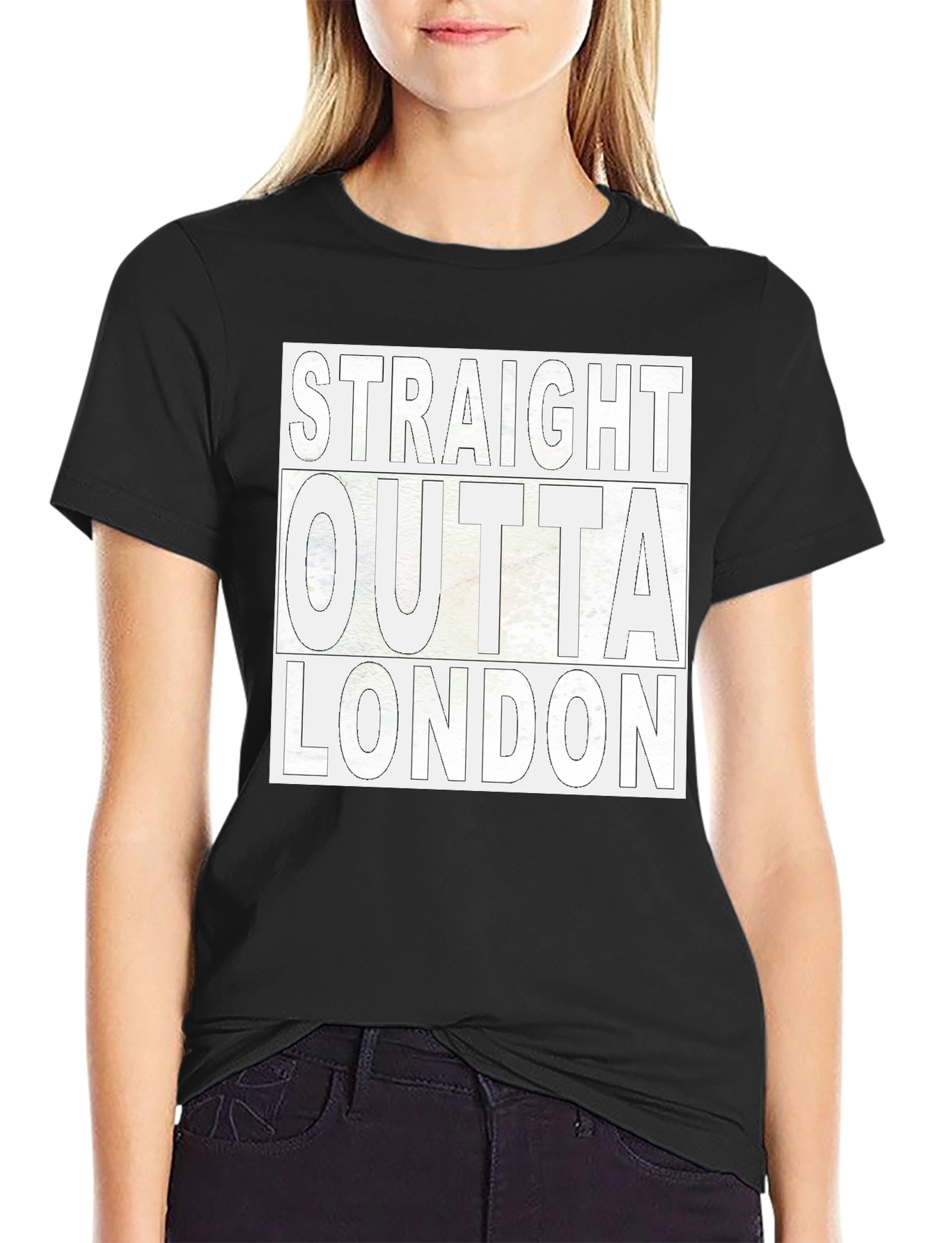 Straight Outta London Black T-Shirt