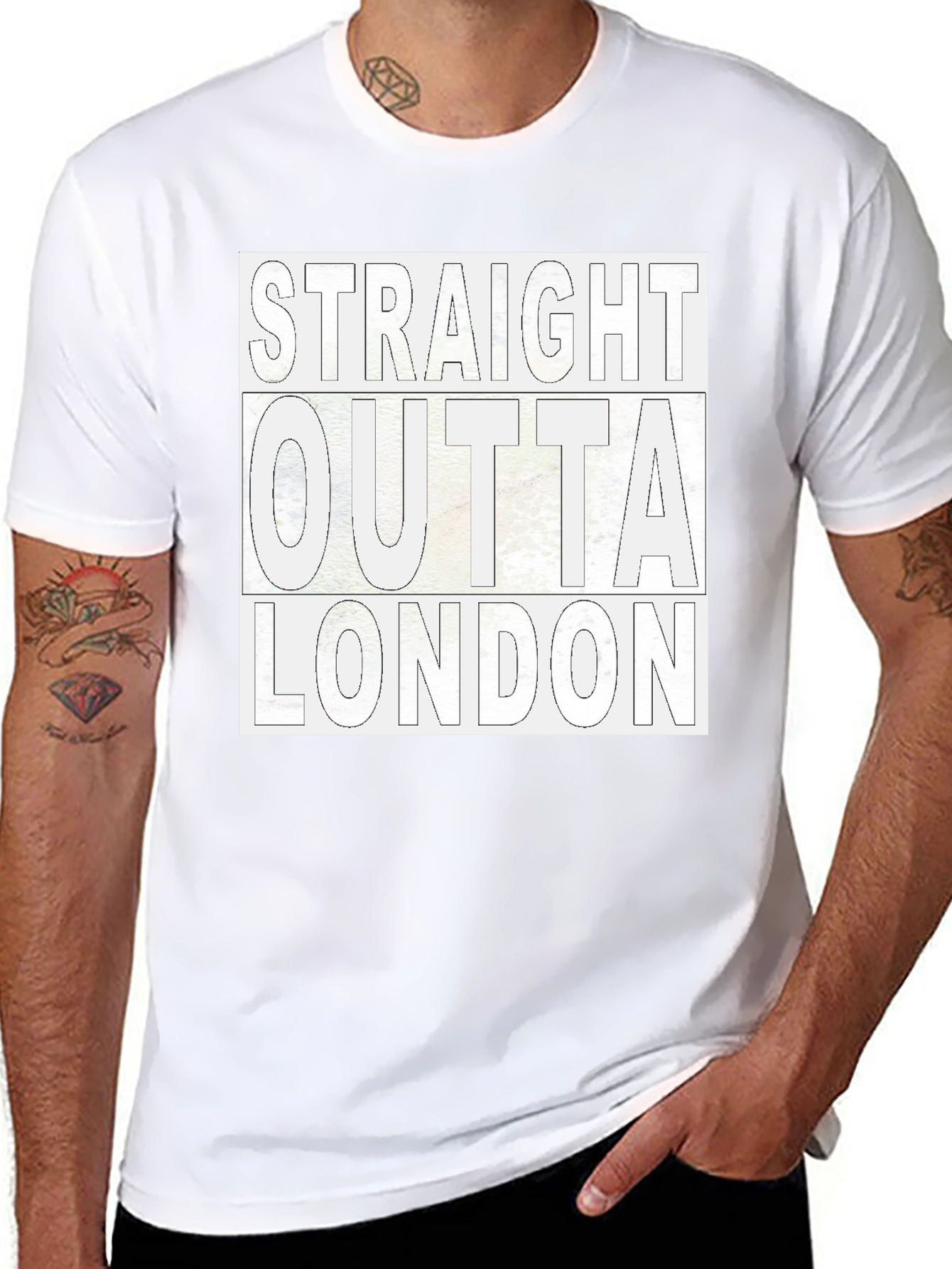 Straight Outta London Black T-Shirt