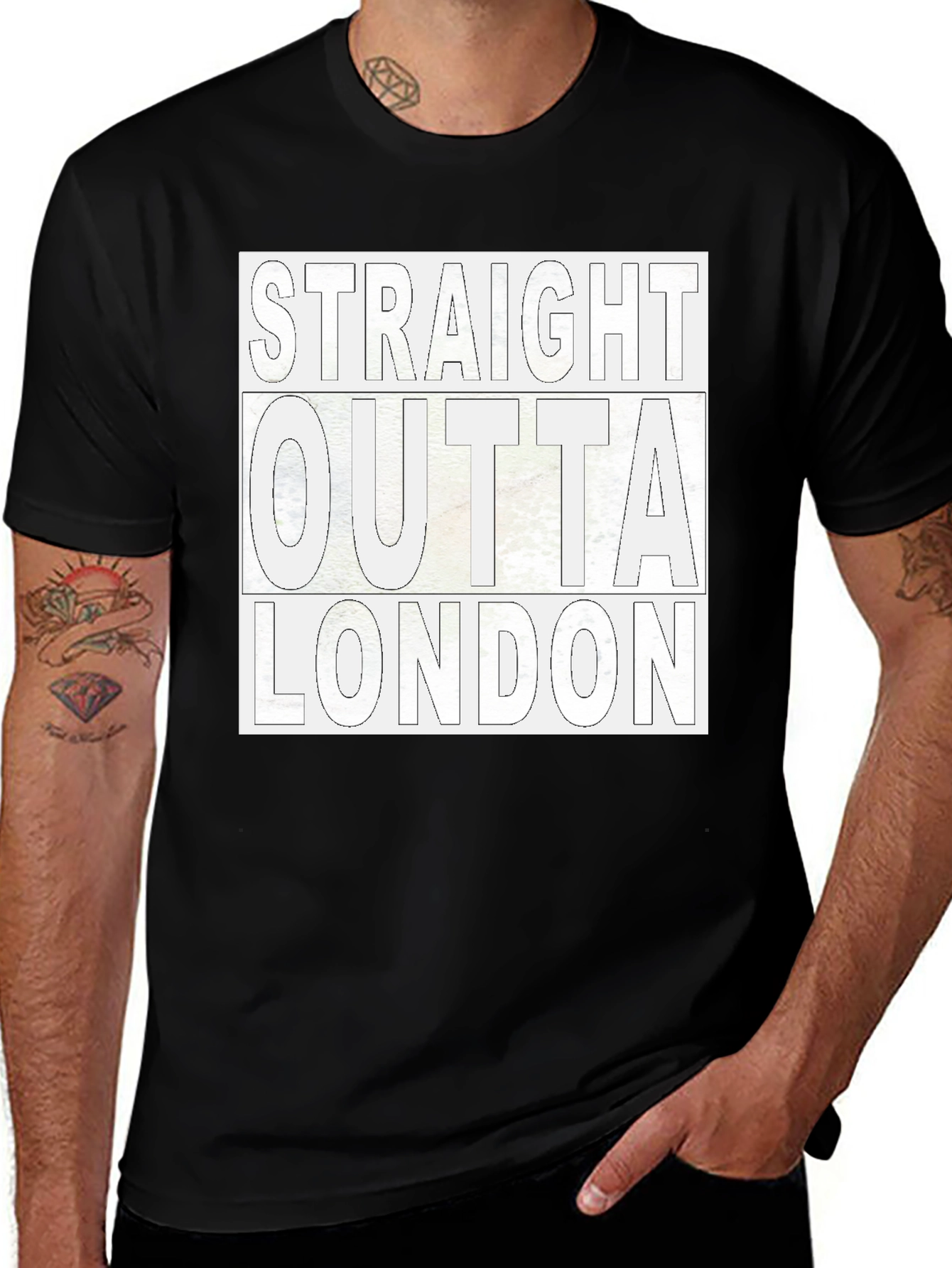 Straight Outta London Black T-Shirt