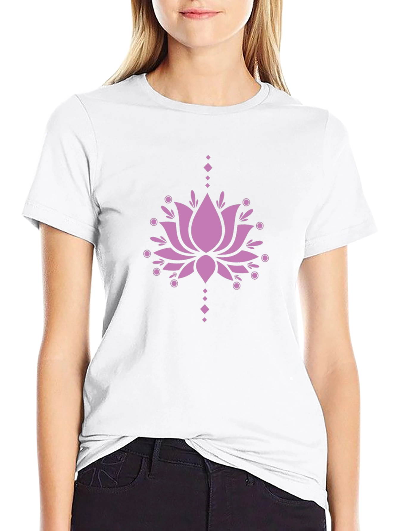 Lotus Graphic Black Tee