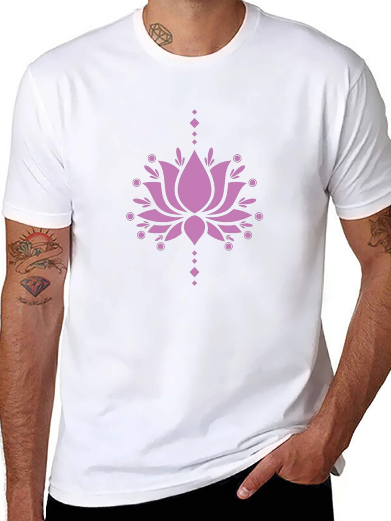 Lotus Graphic Black Tee