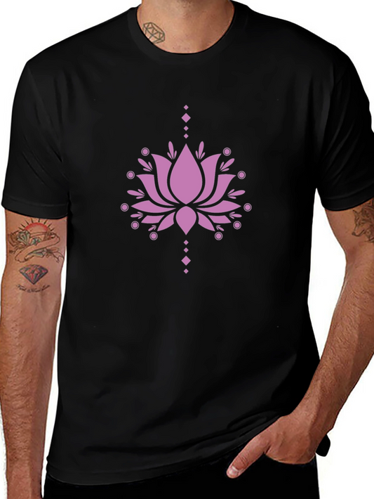 Lotus Graphic Black Tee