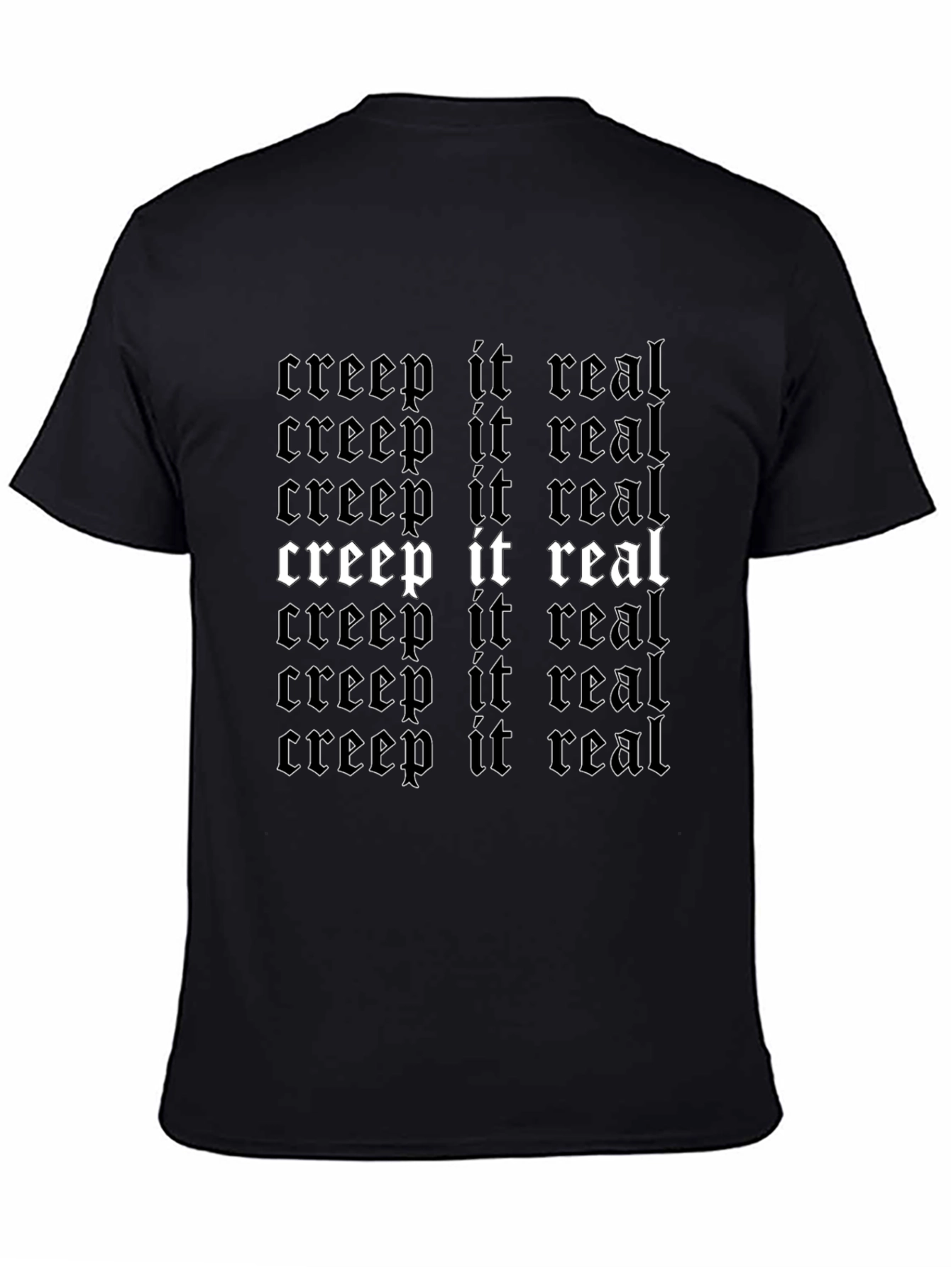 Creep It Real Graphic Tee - Gothic Style