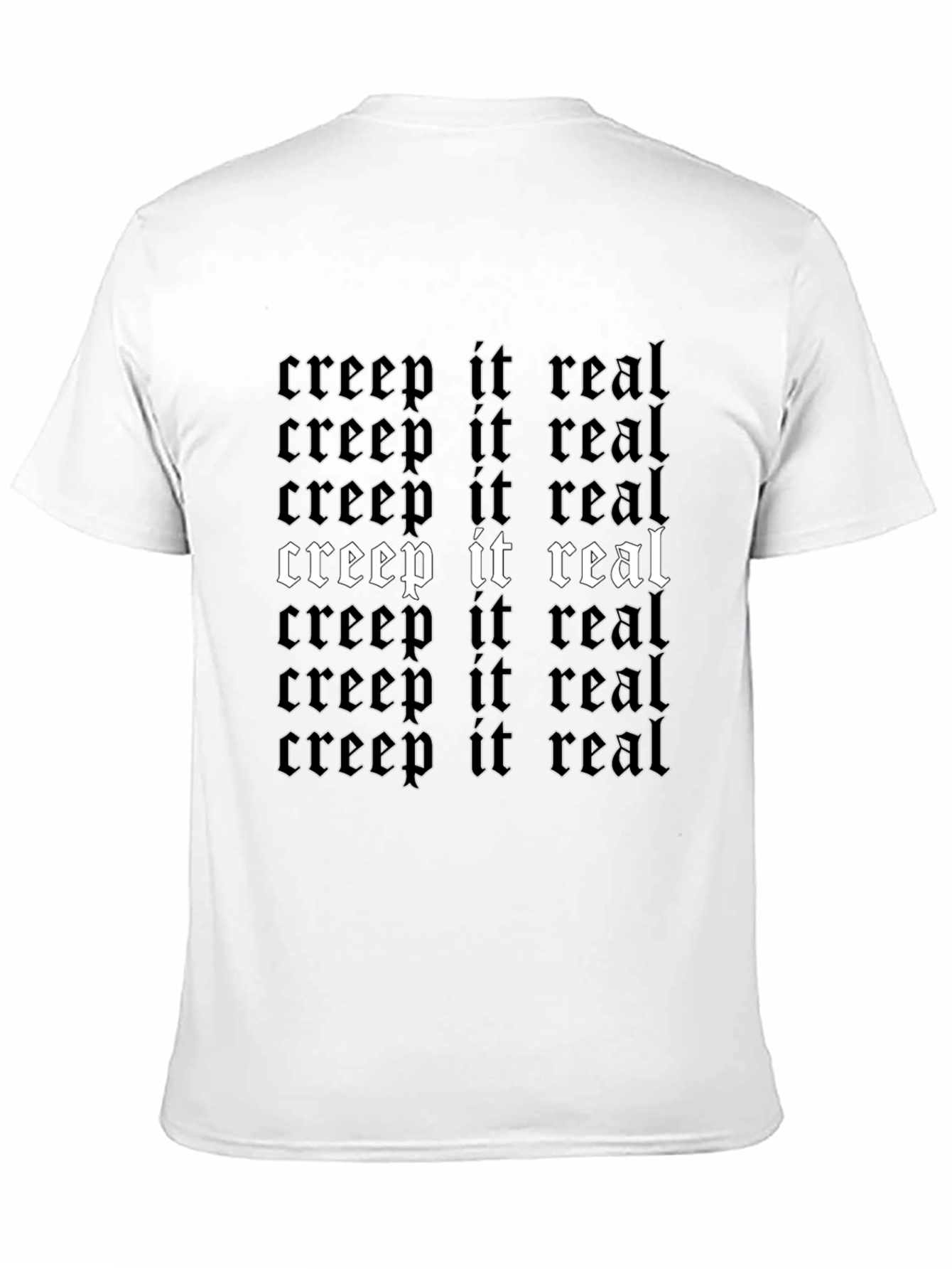 Creep It Real Graphic Tee - Gothic Style
