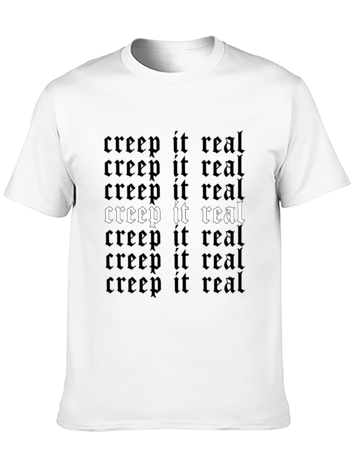 Creep It Real Graphic Tee - Gothic Style