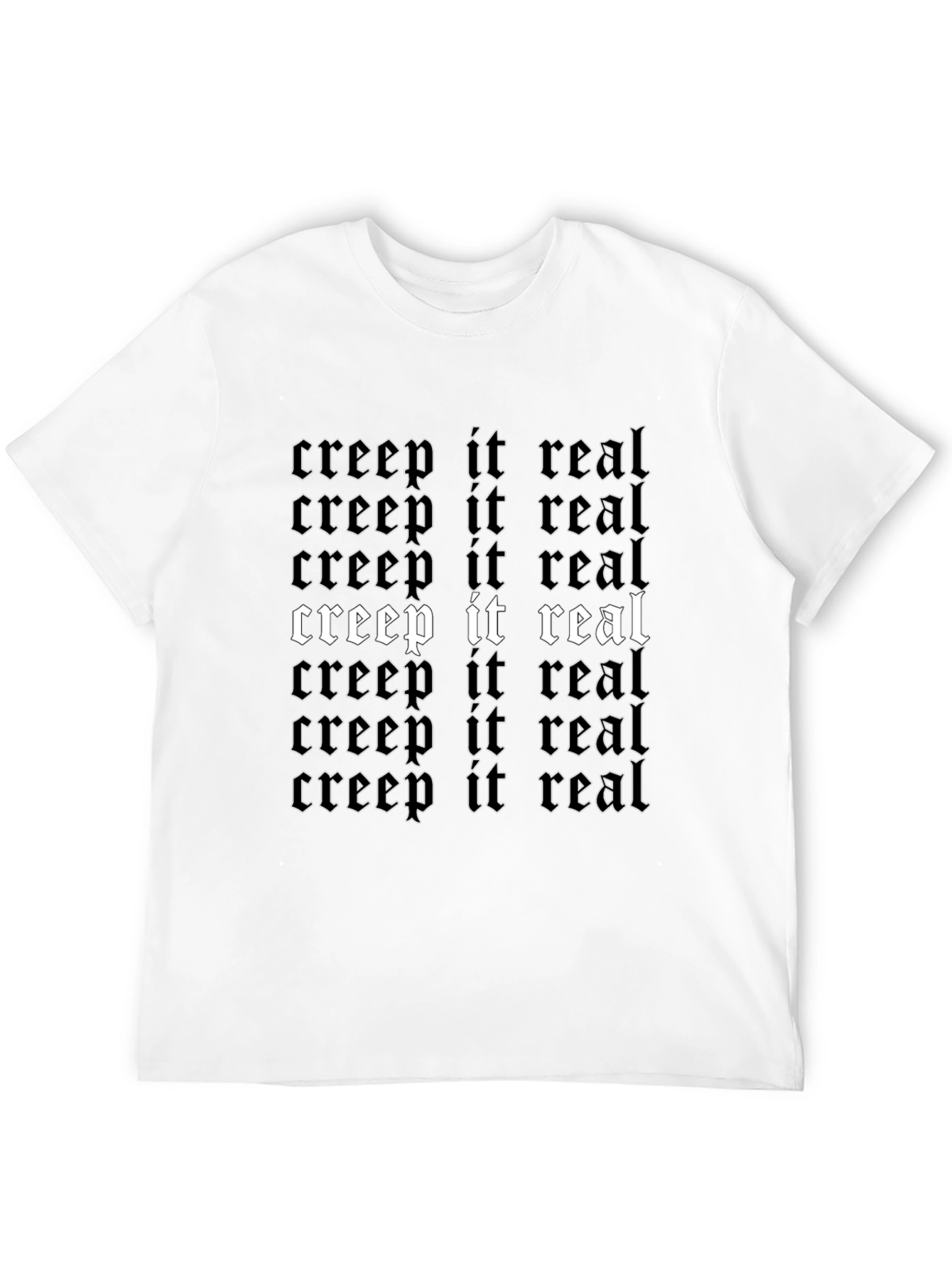 Creep It Real Graphic Tee - Gothic Style