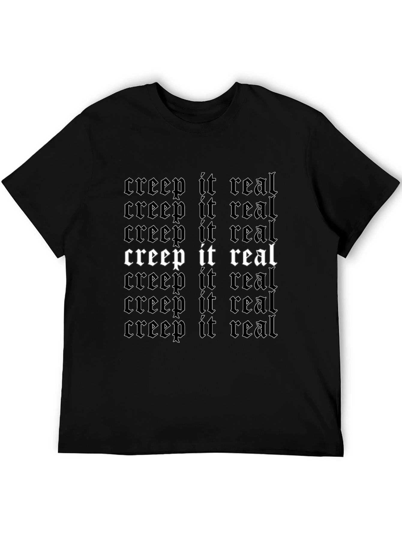 Creep It Real Graphic Tee - Gothic Style
