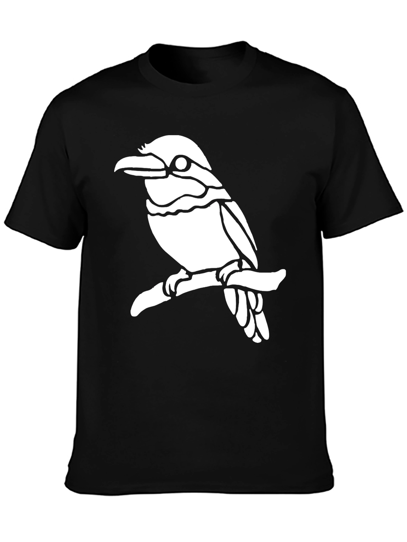 Bird On Branch Graphic Tee - Black