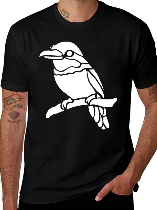 Bird On Branch Graphic Tee - Black