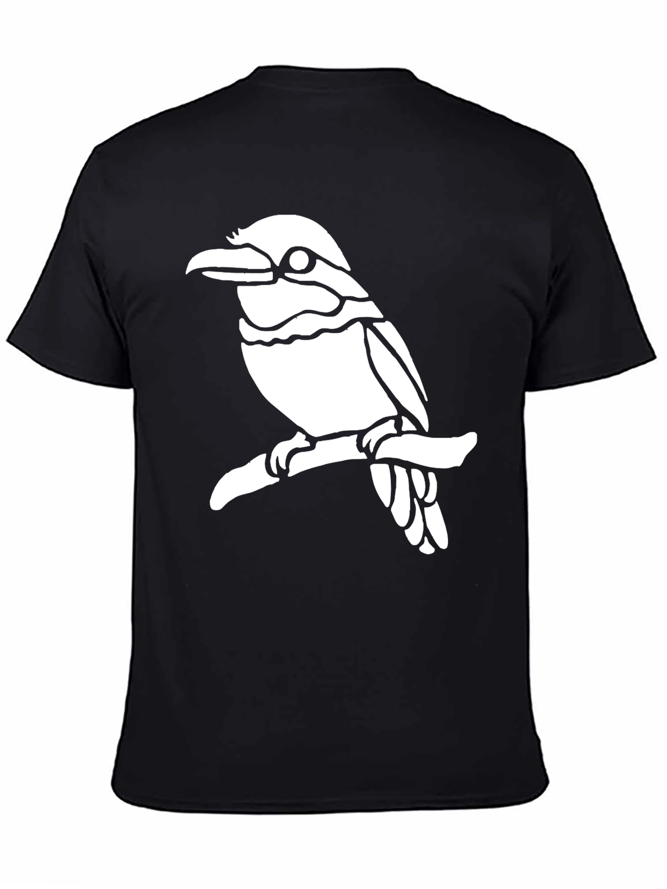 Bird On Branch Graphic Tee - Black