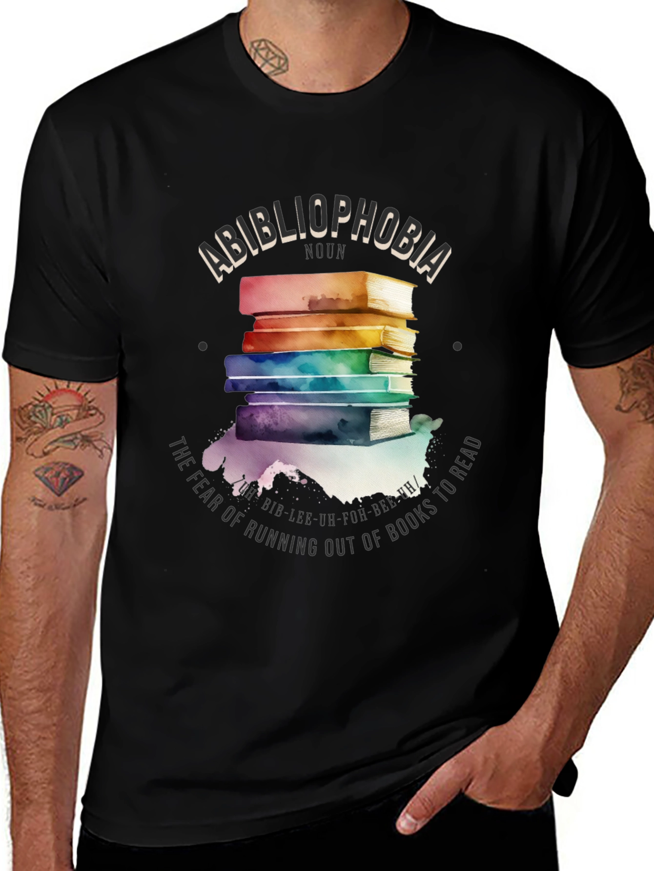 Bibliophobia Book Lover Graphic Tee