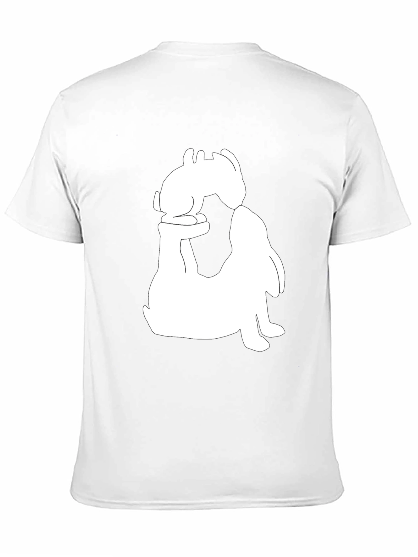 Black T-Shirt with Rabbit Graphic
