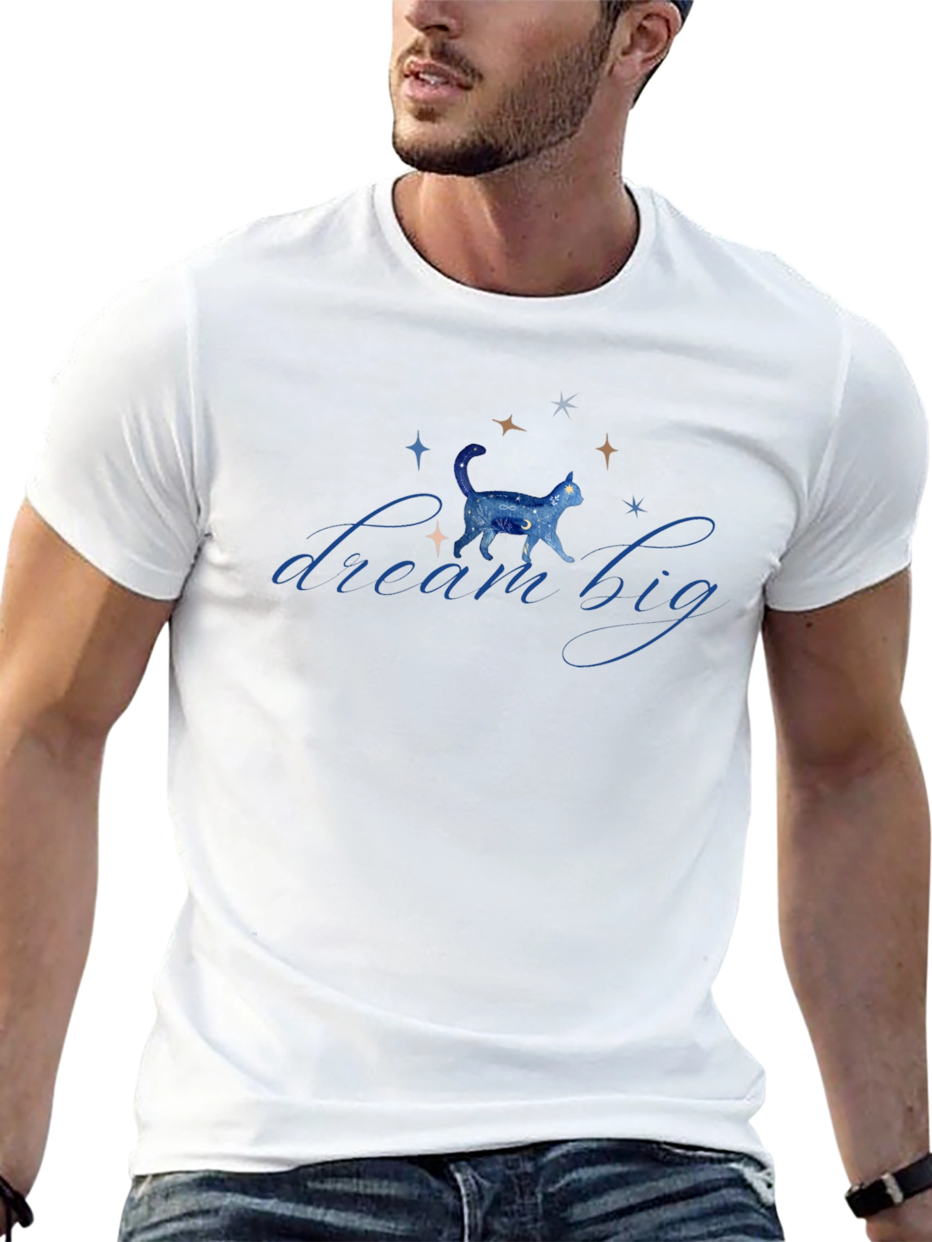 Dream Big Cat Starry T-Shirt