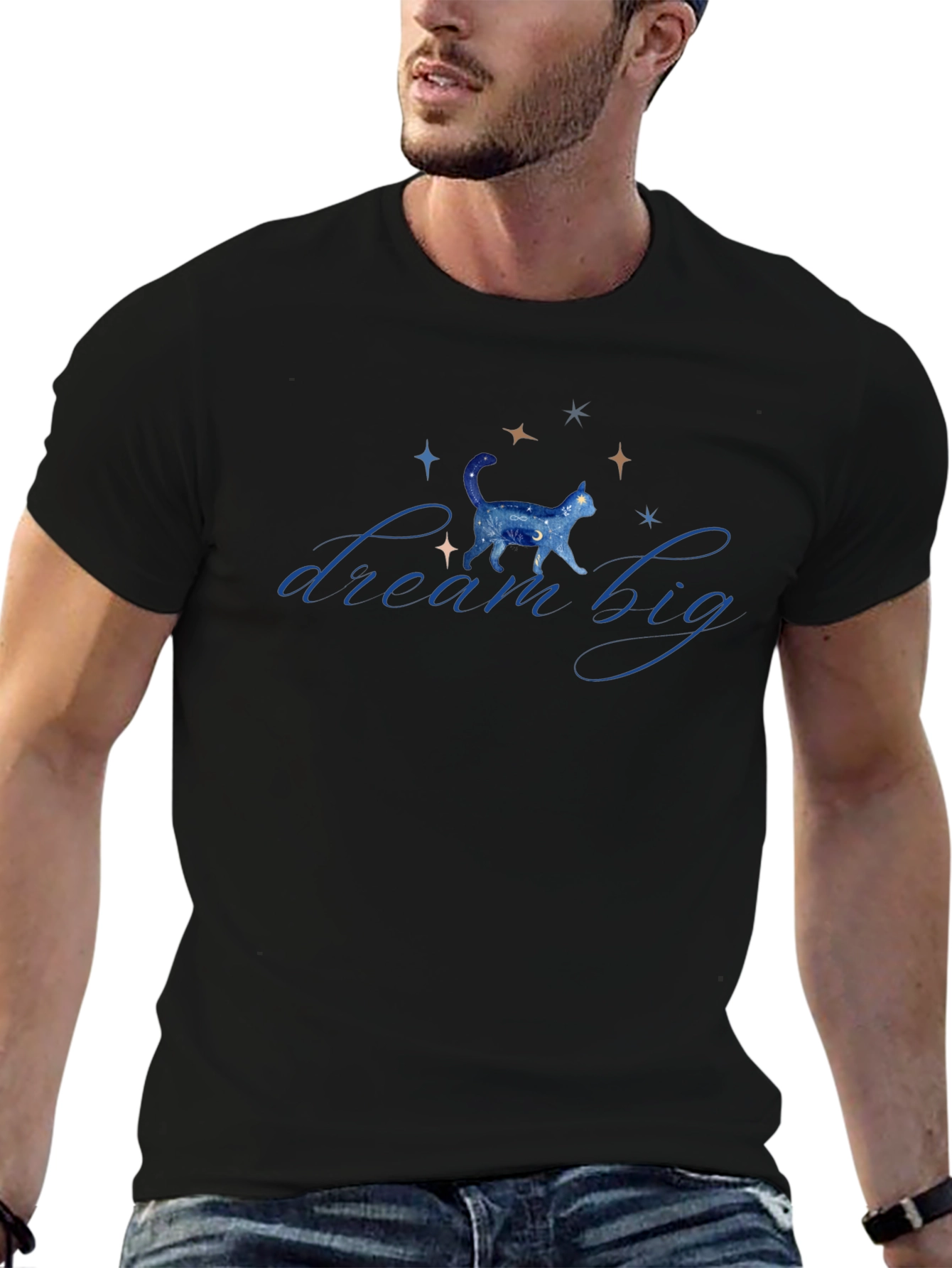 Dream Big Cat Starry T-Shirt