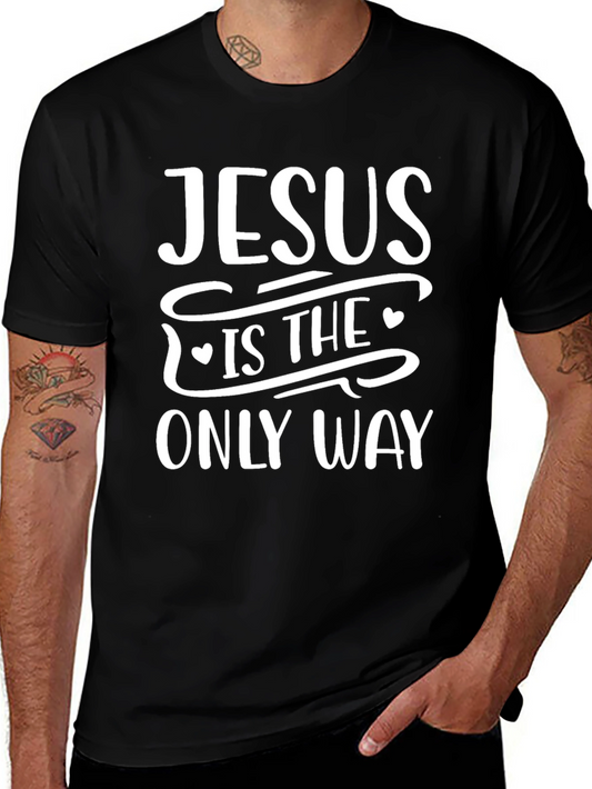 Jesus Is The Only Way Graphic Tee - Black
