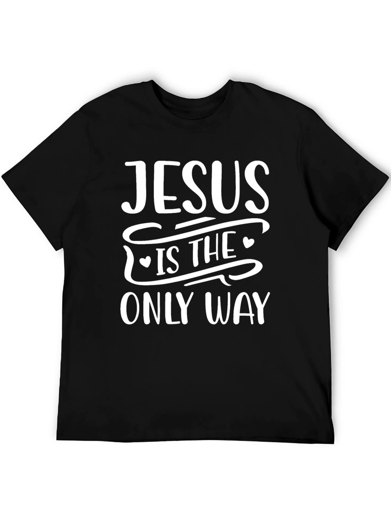 Jesus Is The Only Way Graphic Tee - Black