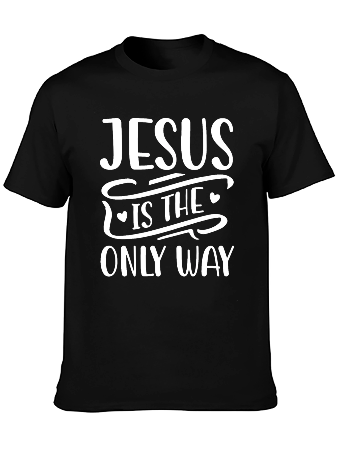 Jesus Is The Only Way Graphic Tee - Black