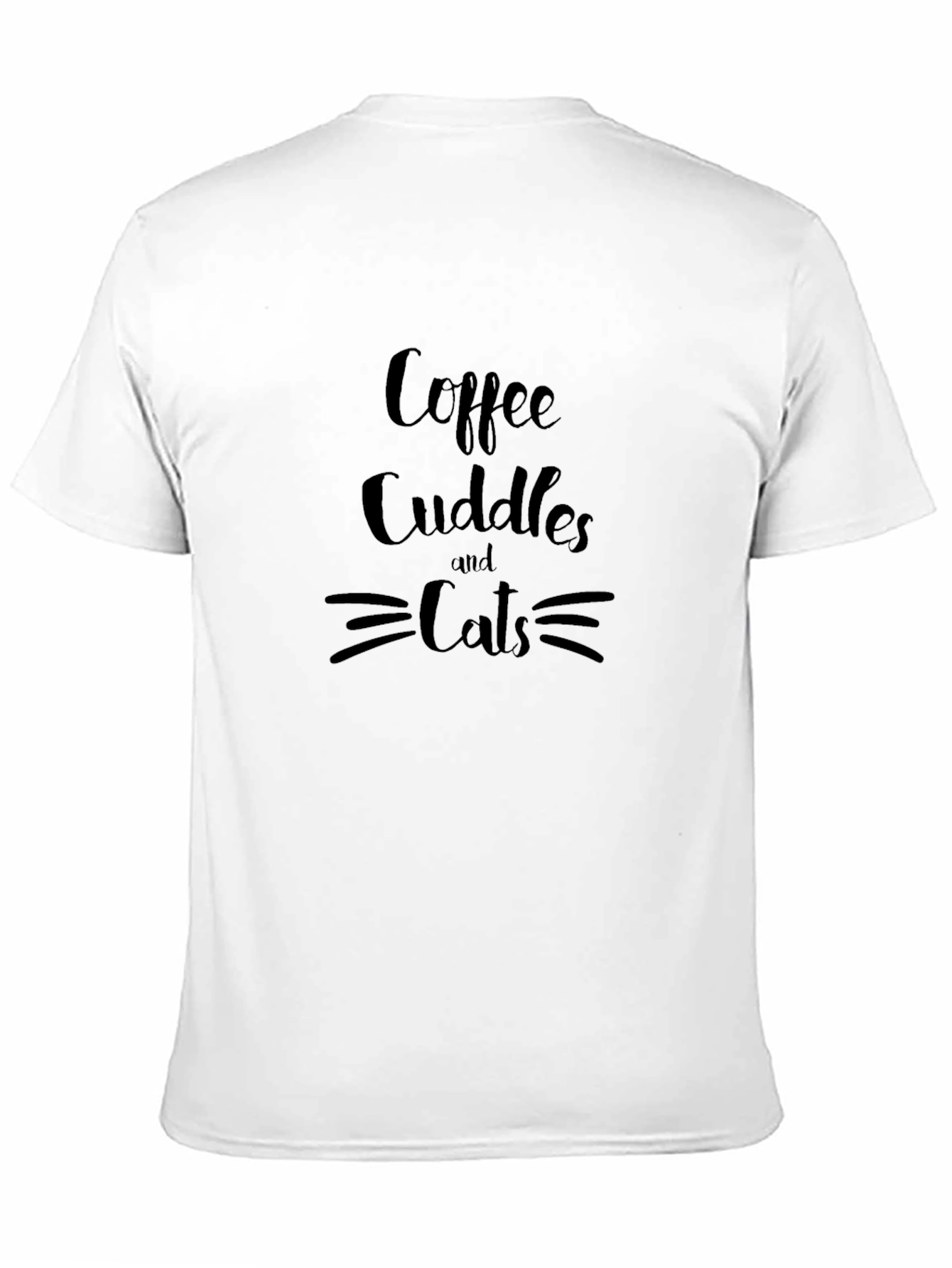 Coffee Cuddles & Cats Black T-Shirt